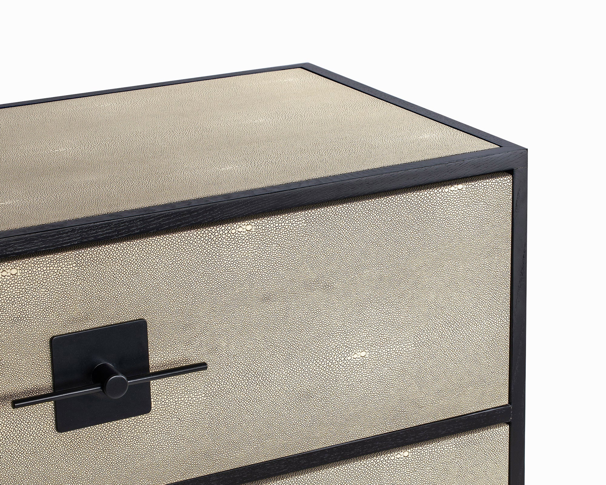 Noma 9 Chest Of Drawers - Beige Shagreen/Satin Brown