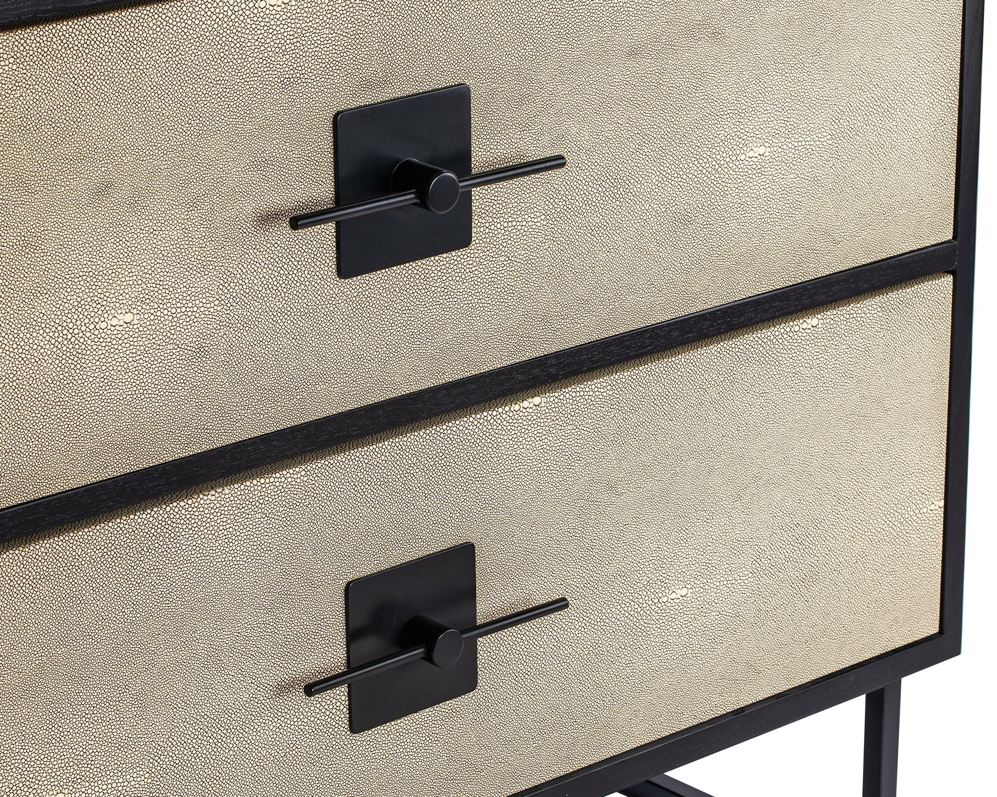 Noma 9 Chest Of Drawers - Beige Shagreen/Satin Brown