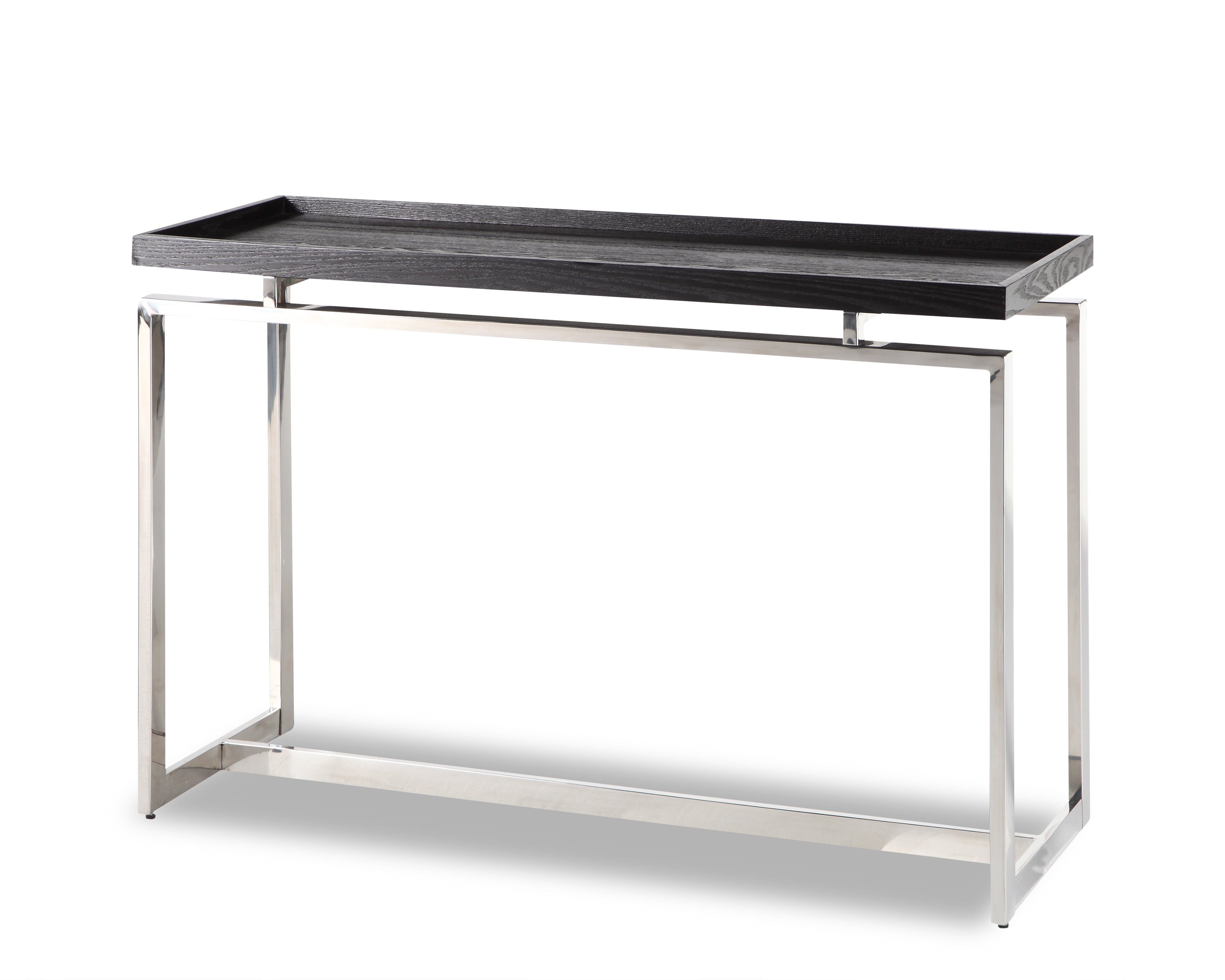 Malcom Console Table - Black Ash Veneer/Stainless Steel