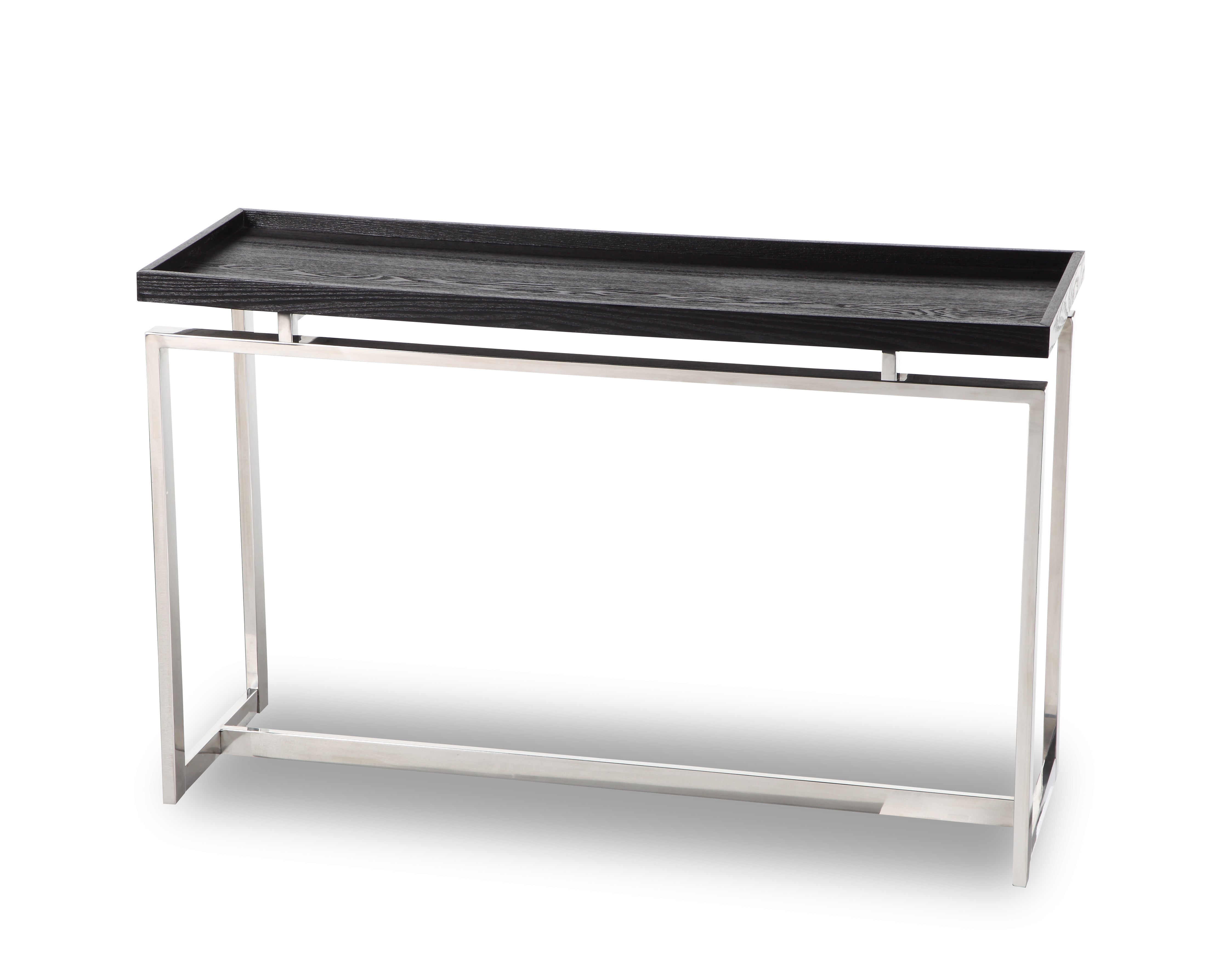 Malcom Console Table - Black Ash Veneer/Stainless Steel