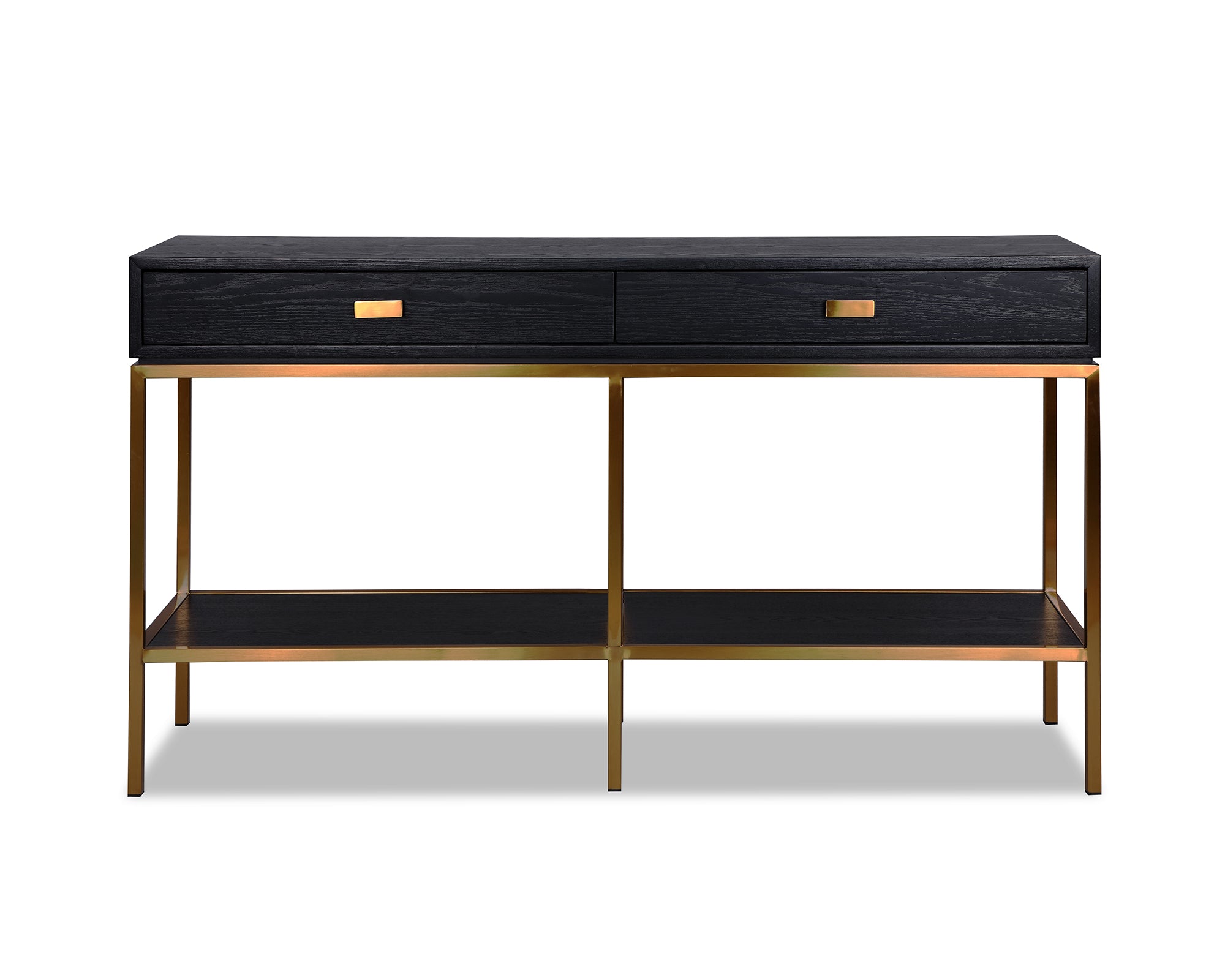 Levi Dressing Table - Black Ash Veneer/Brushed Brass