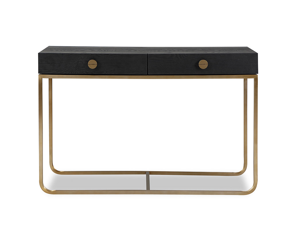 Rhapsody Dressing Table  - Black Ash/Brushed Brass