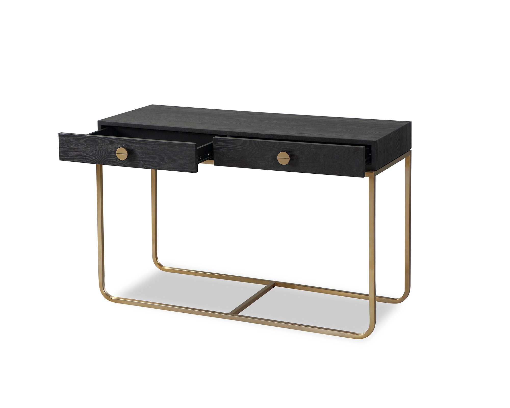 Rhapsody Dressing Table - Black Ash/Brushed Brass