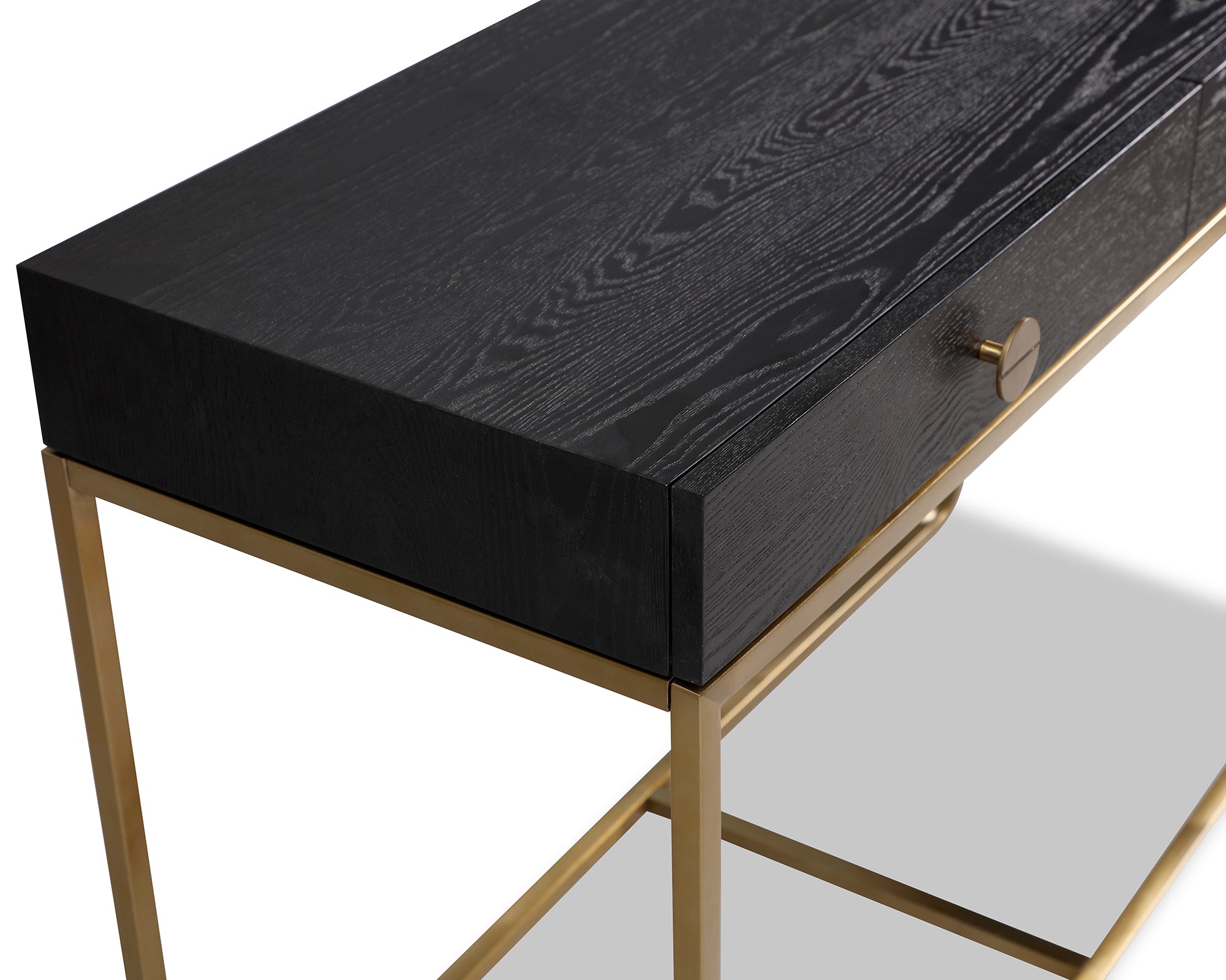 Rhapsody Dressing Table - Black Ash/Brushed Brass