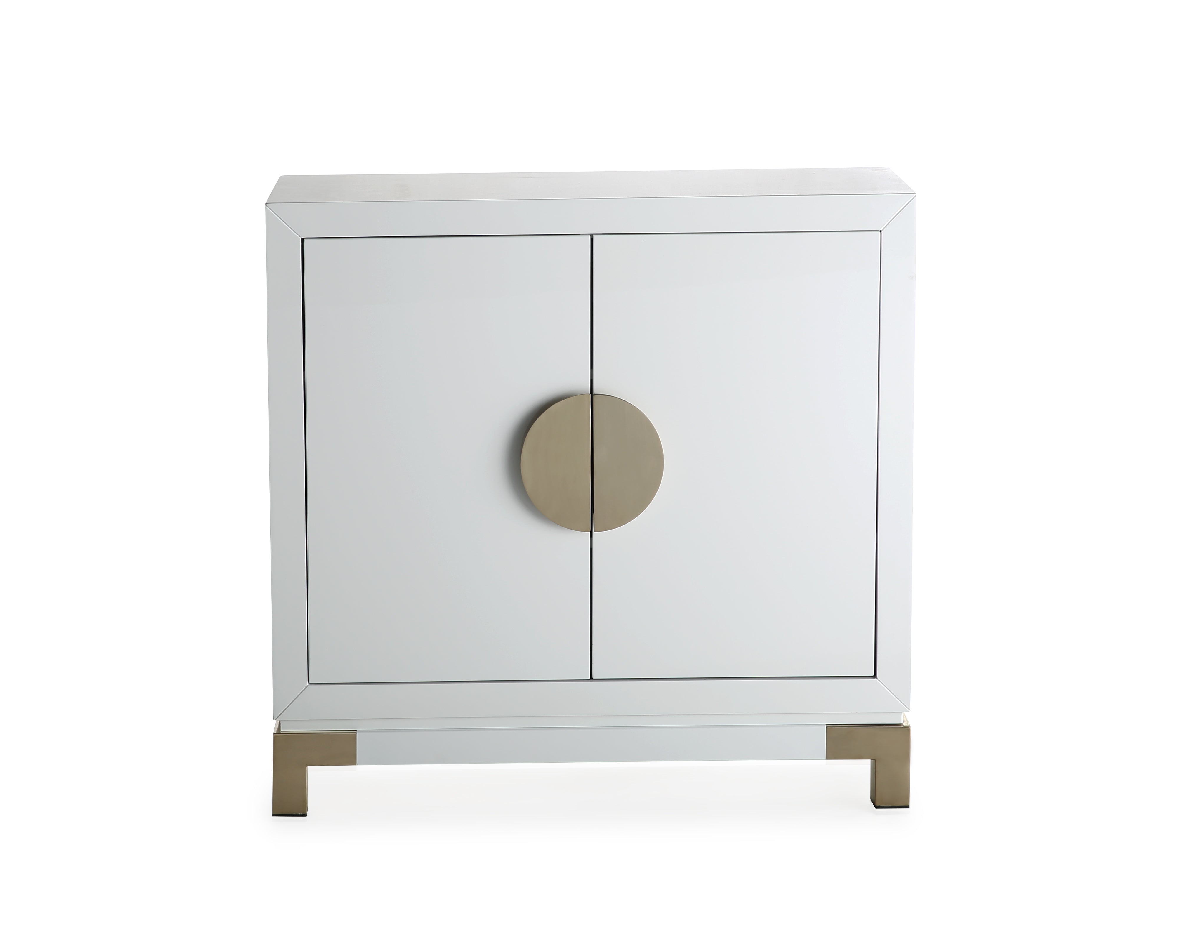 Otium Sideboard - White High Gloss/Polished Gold