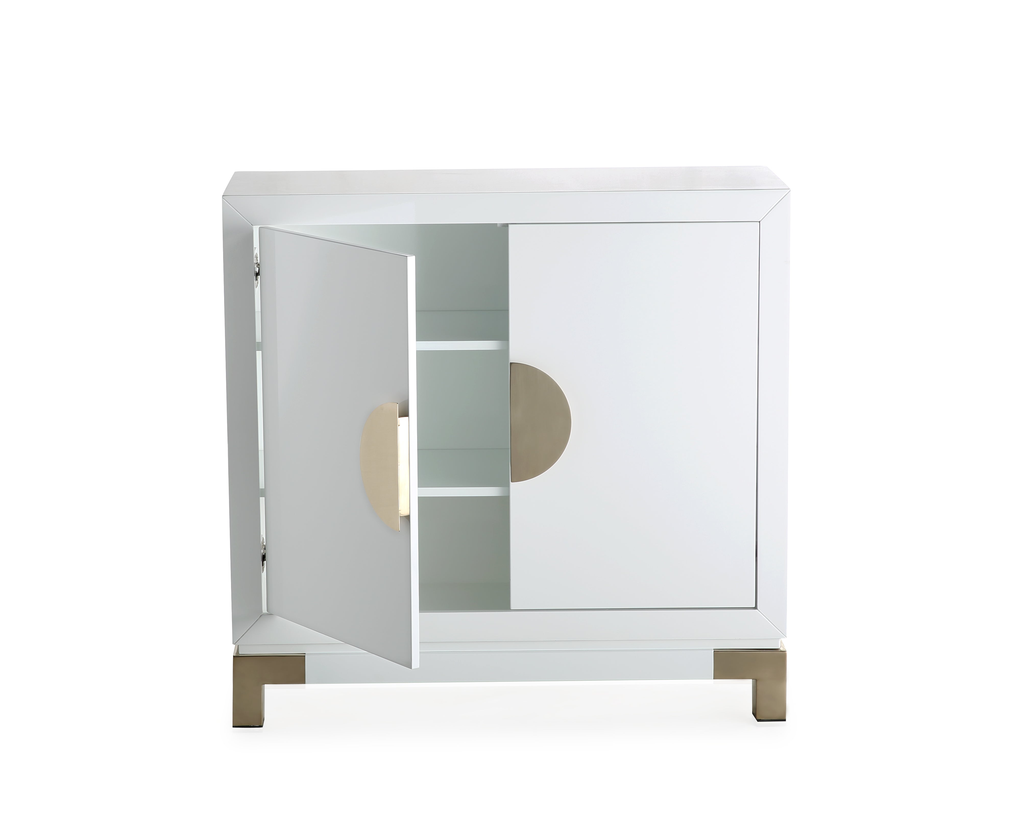 Otium Sideboard - White High Gloss/Polished Gold