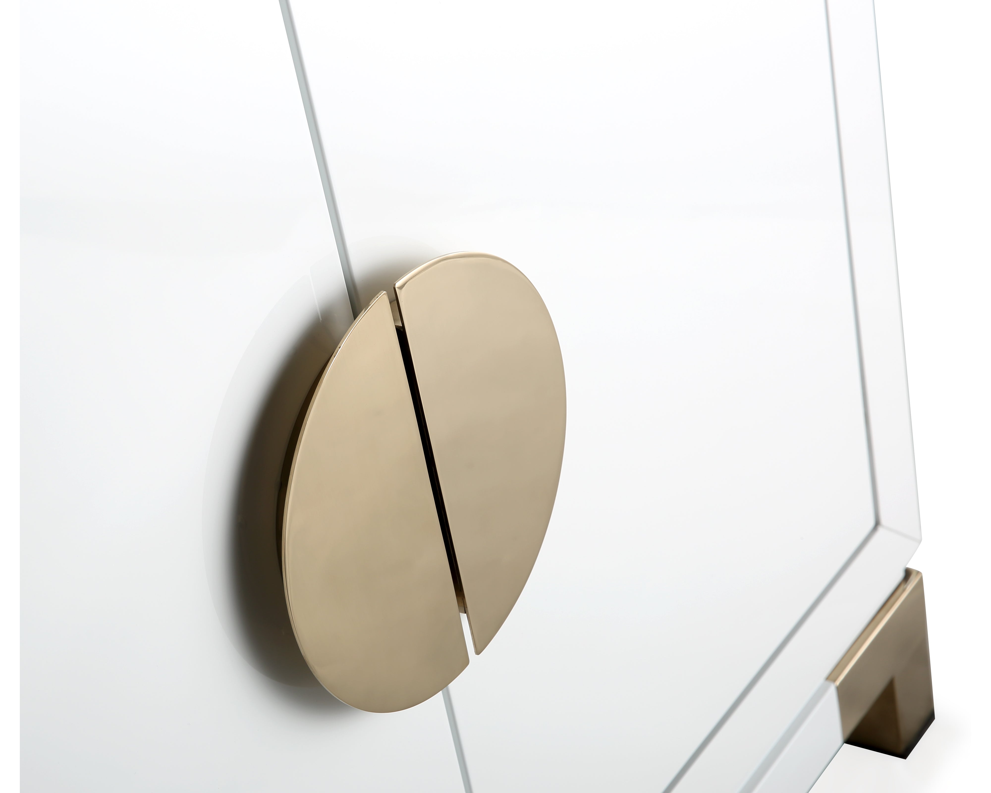 Otium Sideboard - White High Gloss/Polished Gold