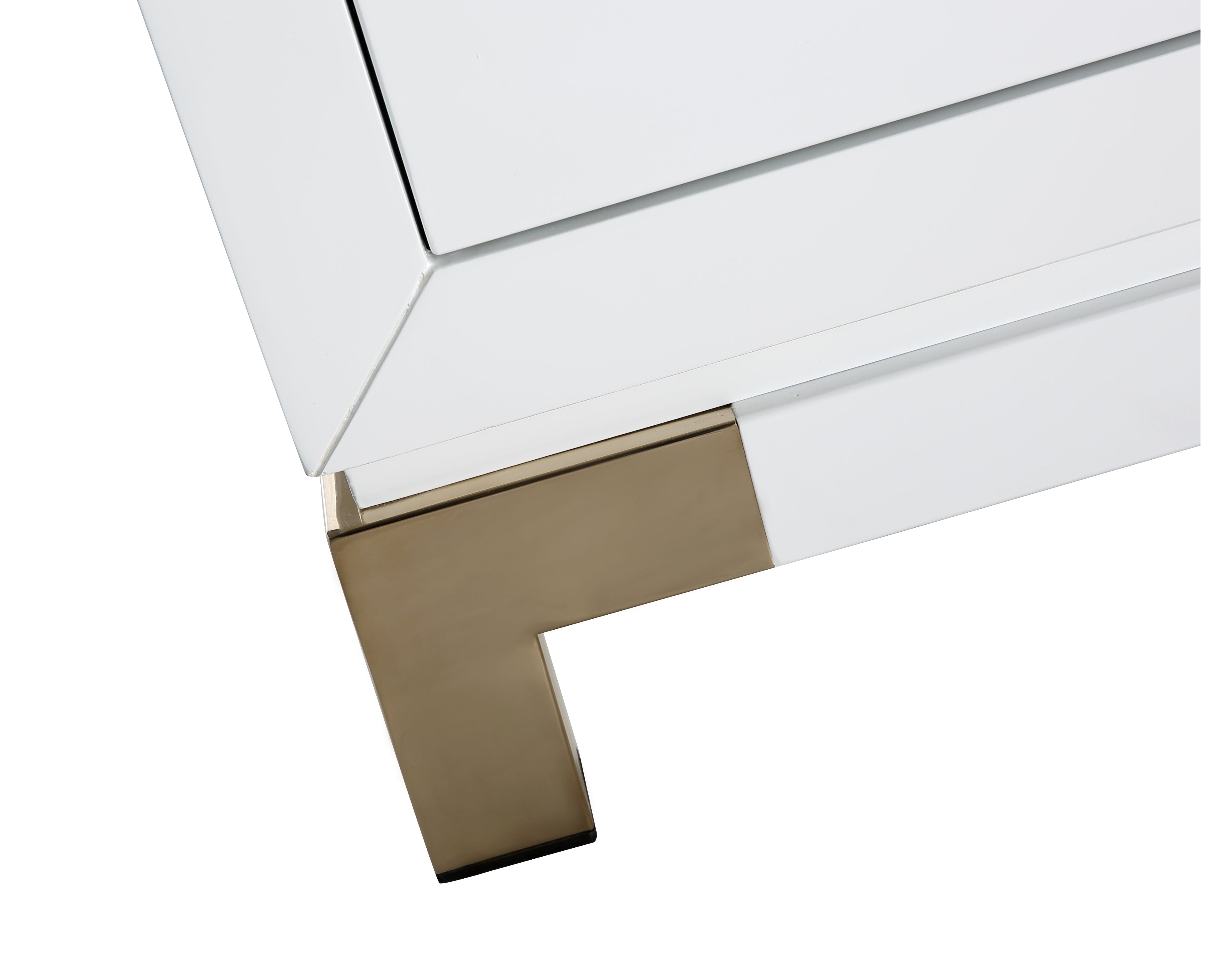 Otium Sideboard - White High Gloss/Polished Gold