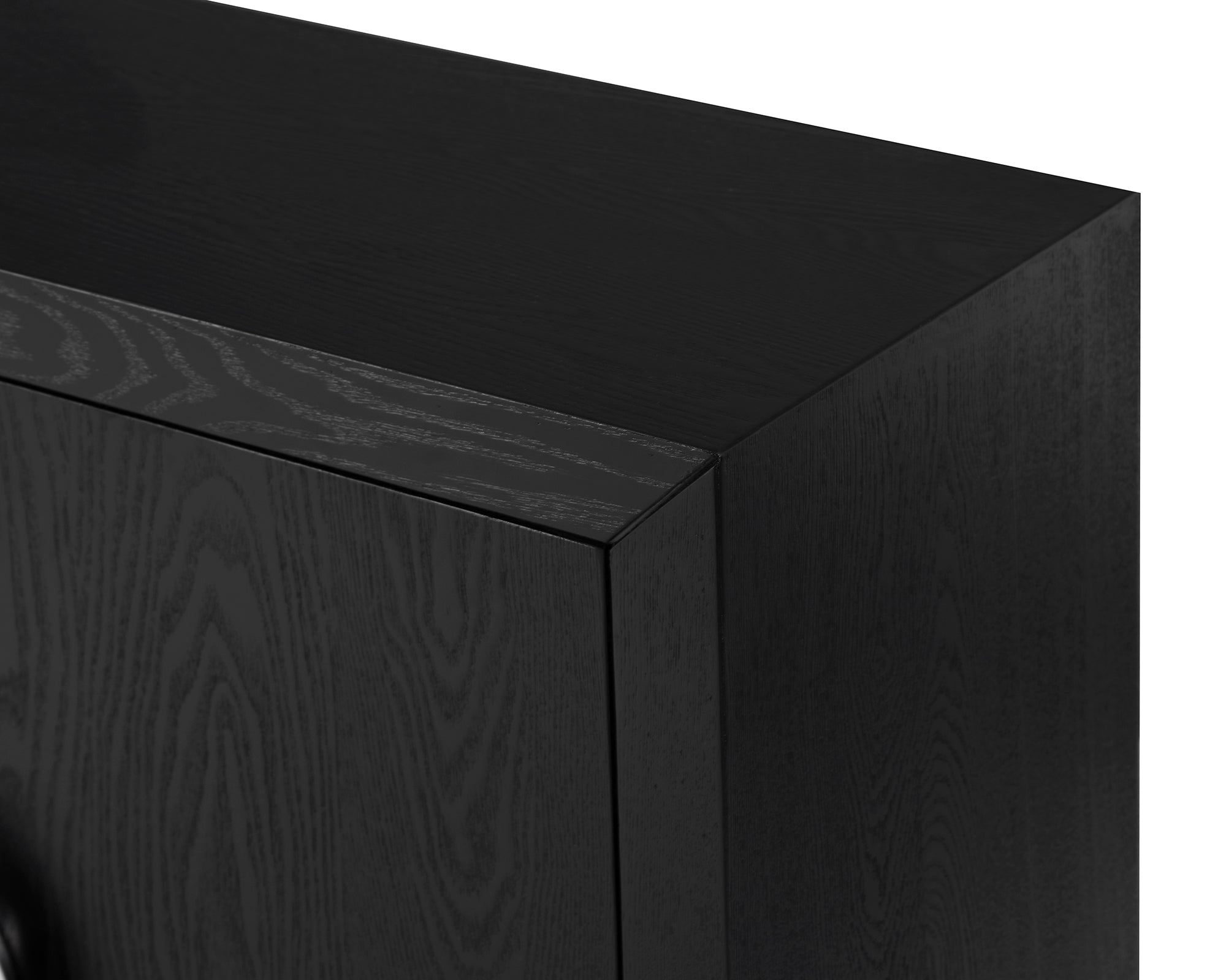 Otium Sideboard - Black Ash Veneer/Polished Stainless Steel