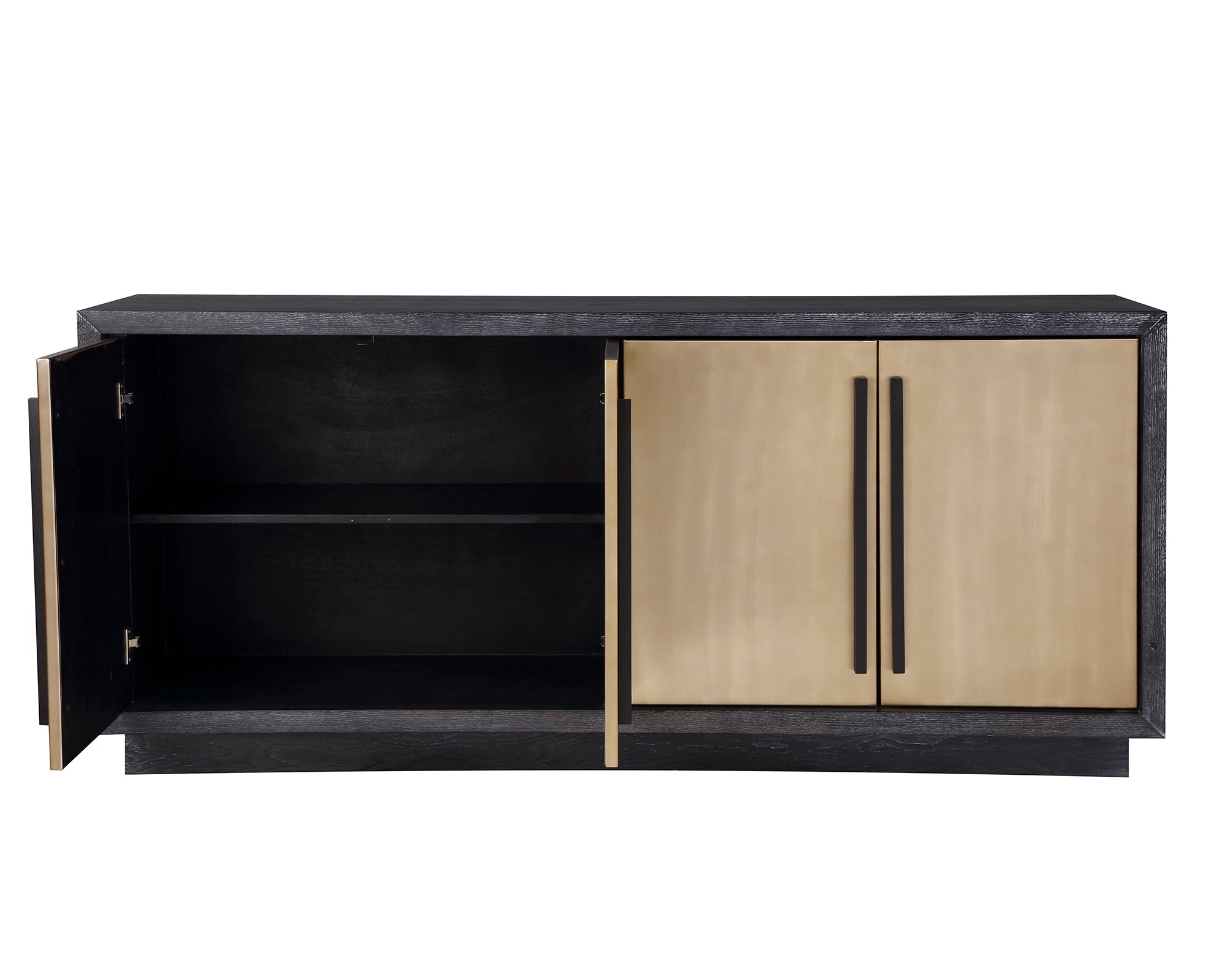 Camden Sideboard - Ebony Cerused Ash/Brushed Brass