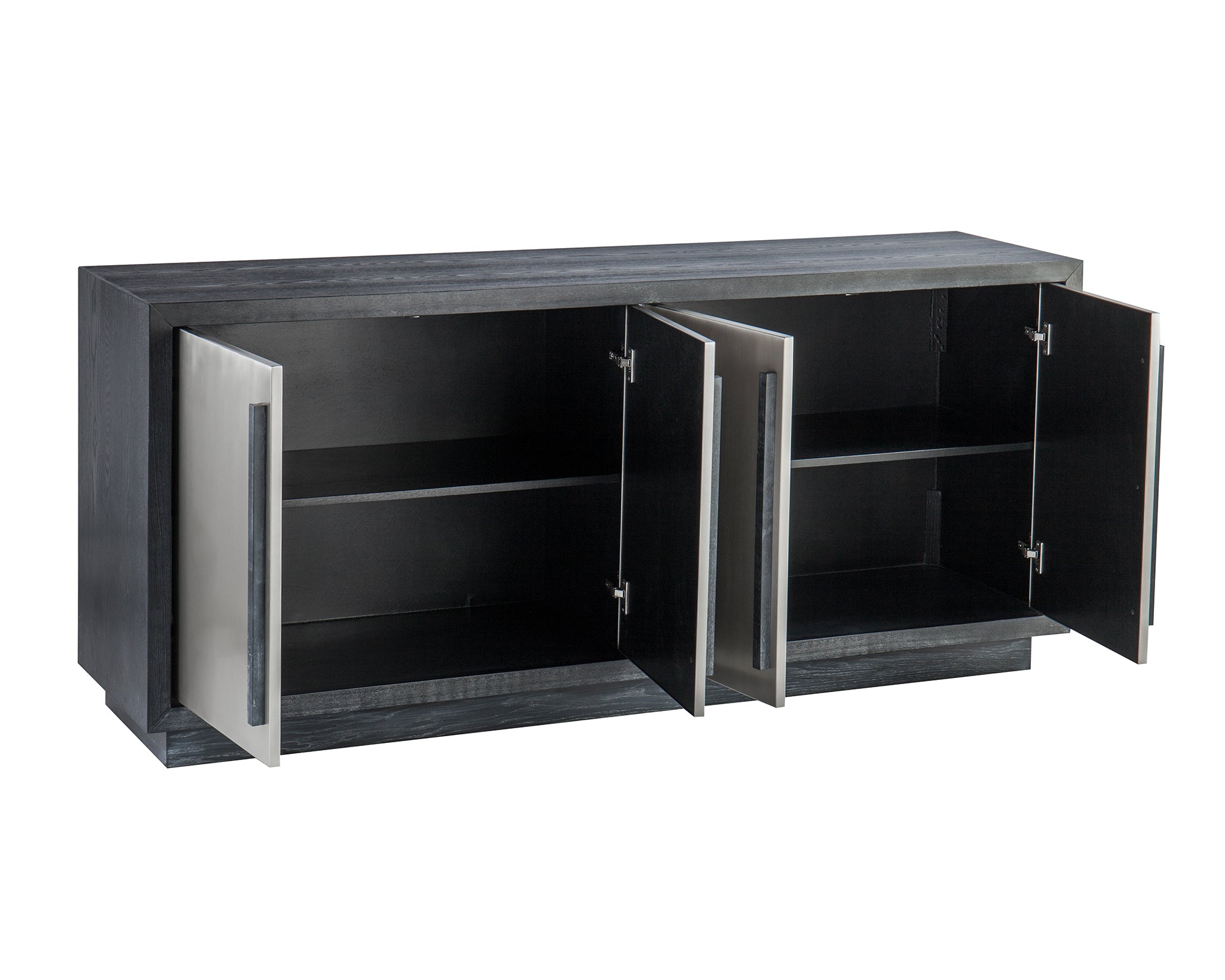 Camden Sideboard - Ebony Ash Stainless Steel