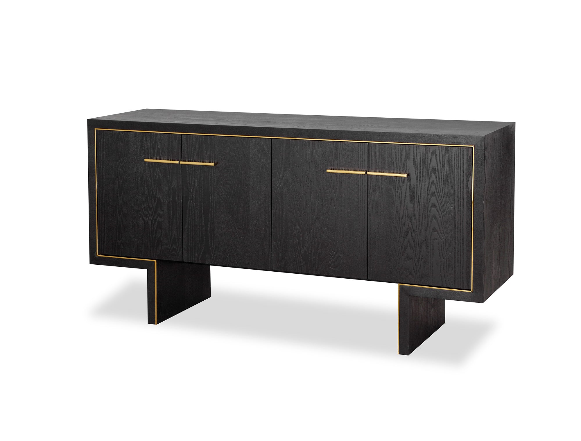 Tigur Sideboard - Black Ash Veneer/Polished Brass