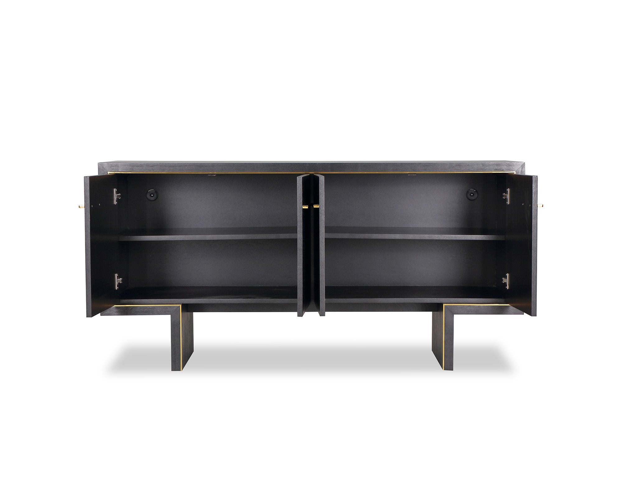 Tigur Sideboard - Black Ash Veneer/Polished Brass
