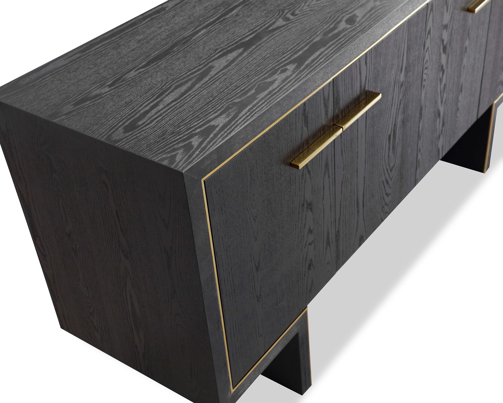 Tigur Sideboard - Black Ash Veneer/Polished Brass