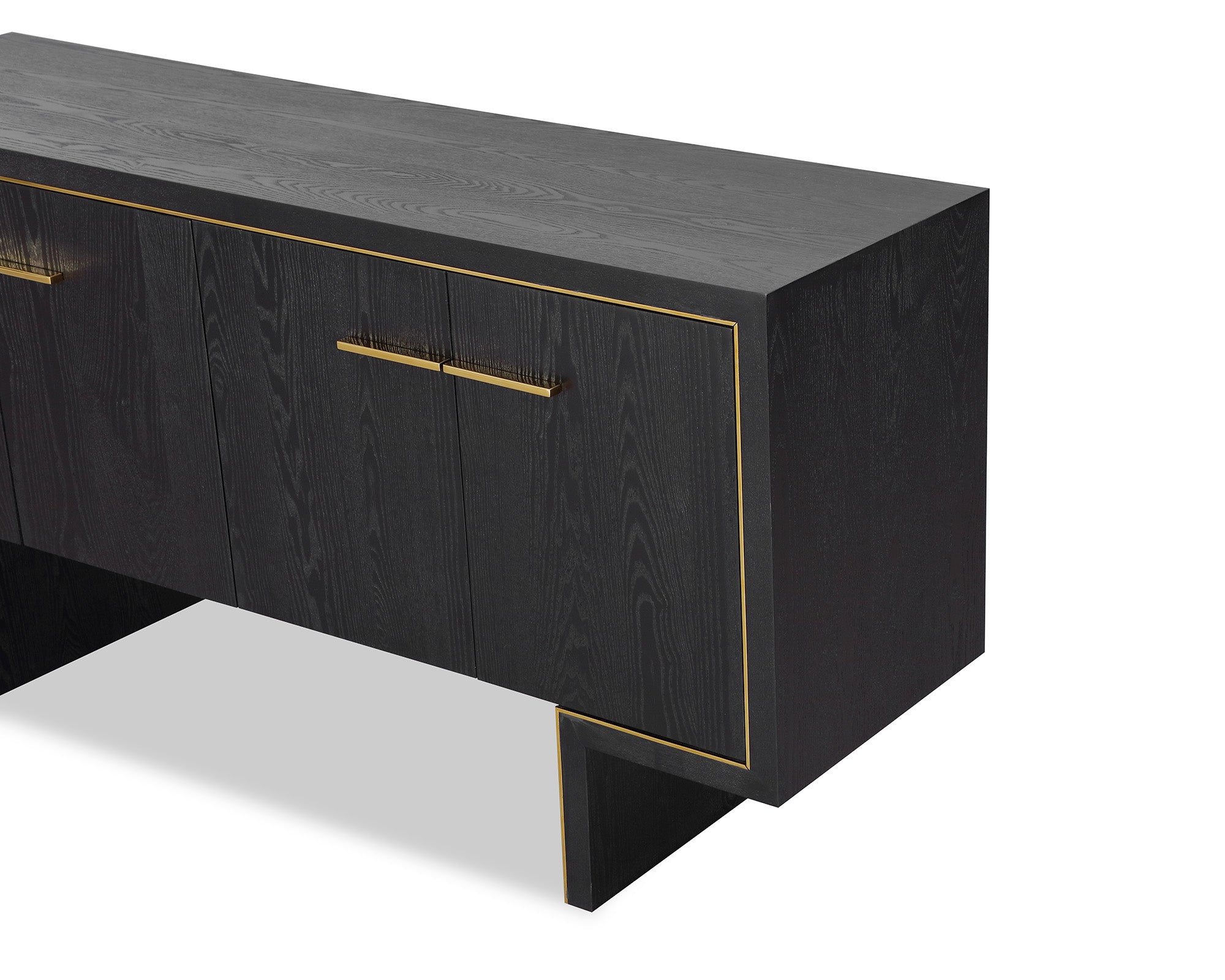 Tigur Sideboard - Black Ash Veneer/Polished Brass