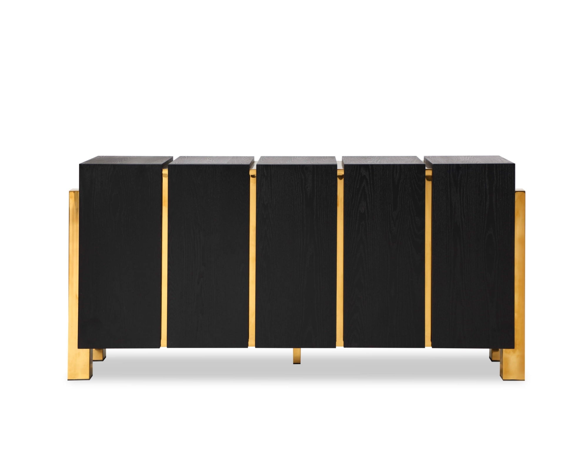 Enigma Sideboard - Black Ash Veneer/Polished Brass