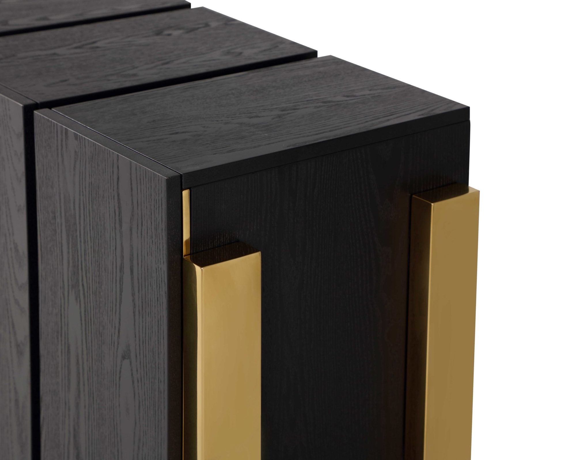 Enigma Sideboard - Black Ash Veneer/Polished Brass