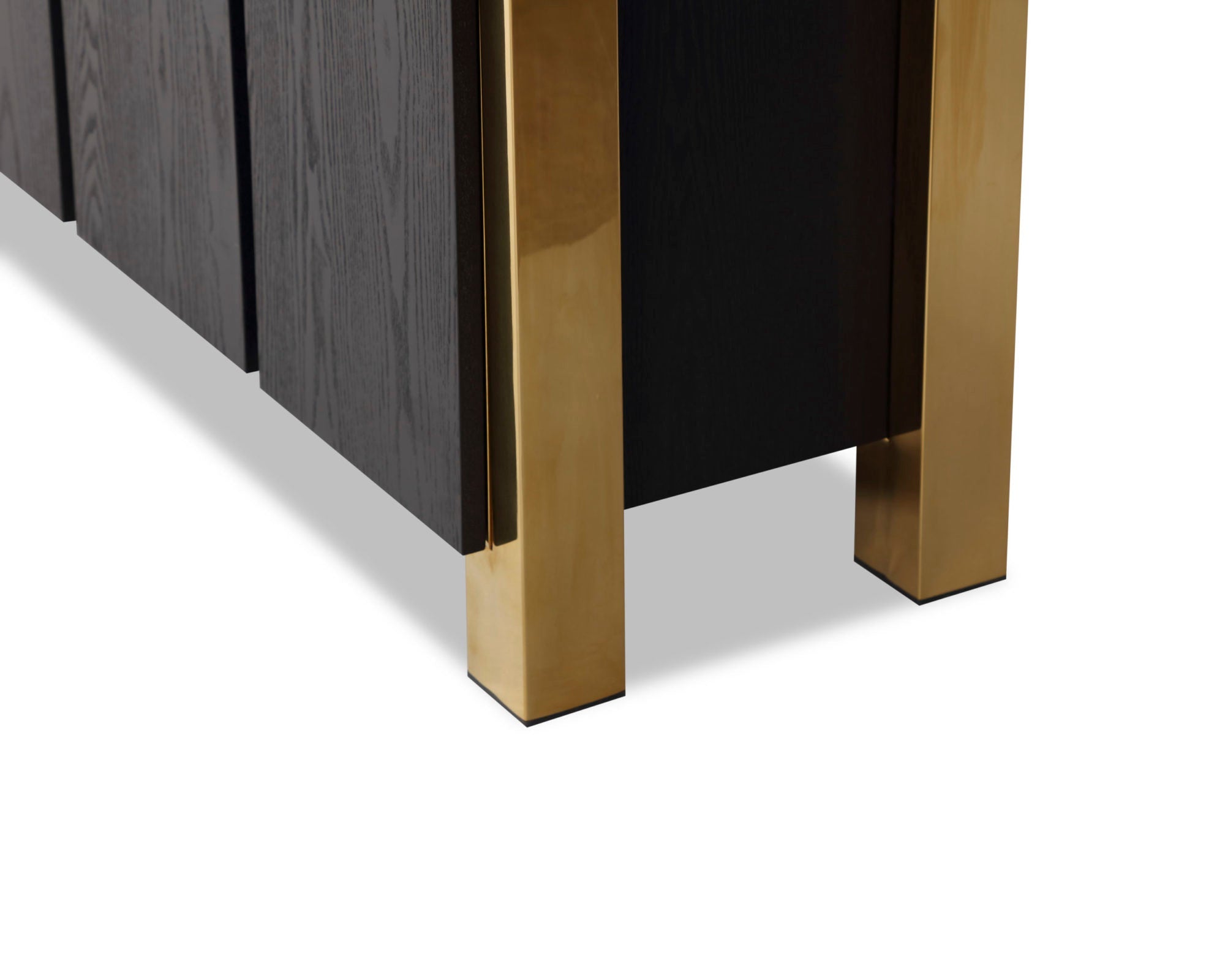 Enigma Sideboard - Black Ash Veneer/Polished Brass