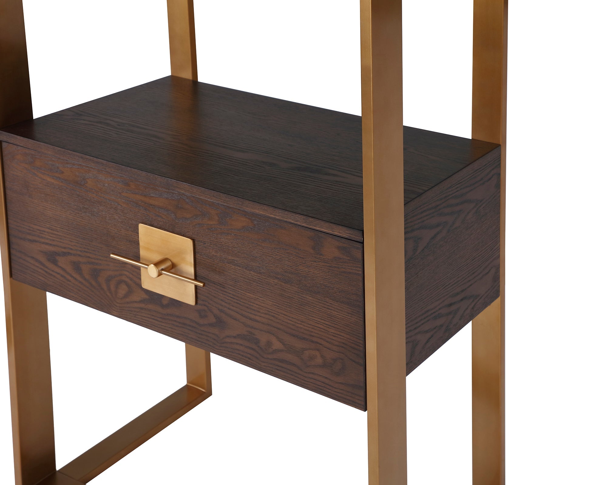 Ophir Shelving - Dark Brown Ash/Dark Brass