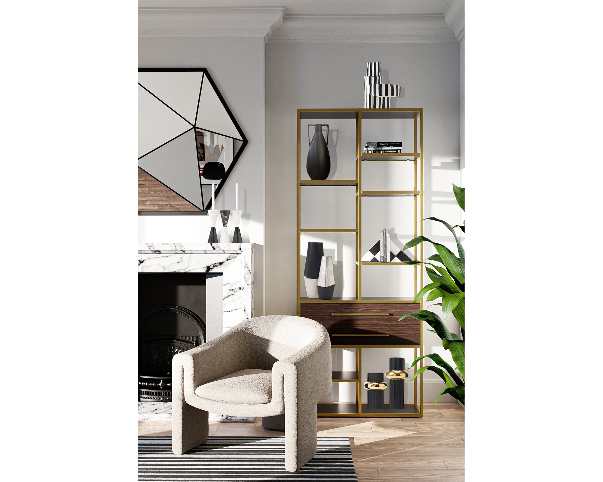 Mervyn Shelving - Dark Brown Ash Veneer