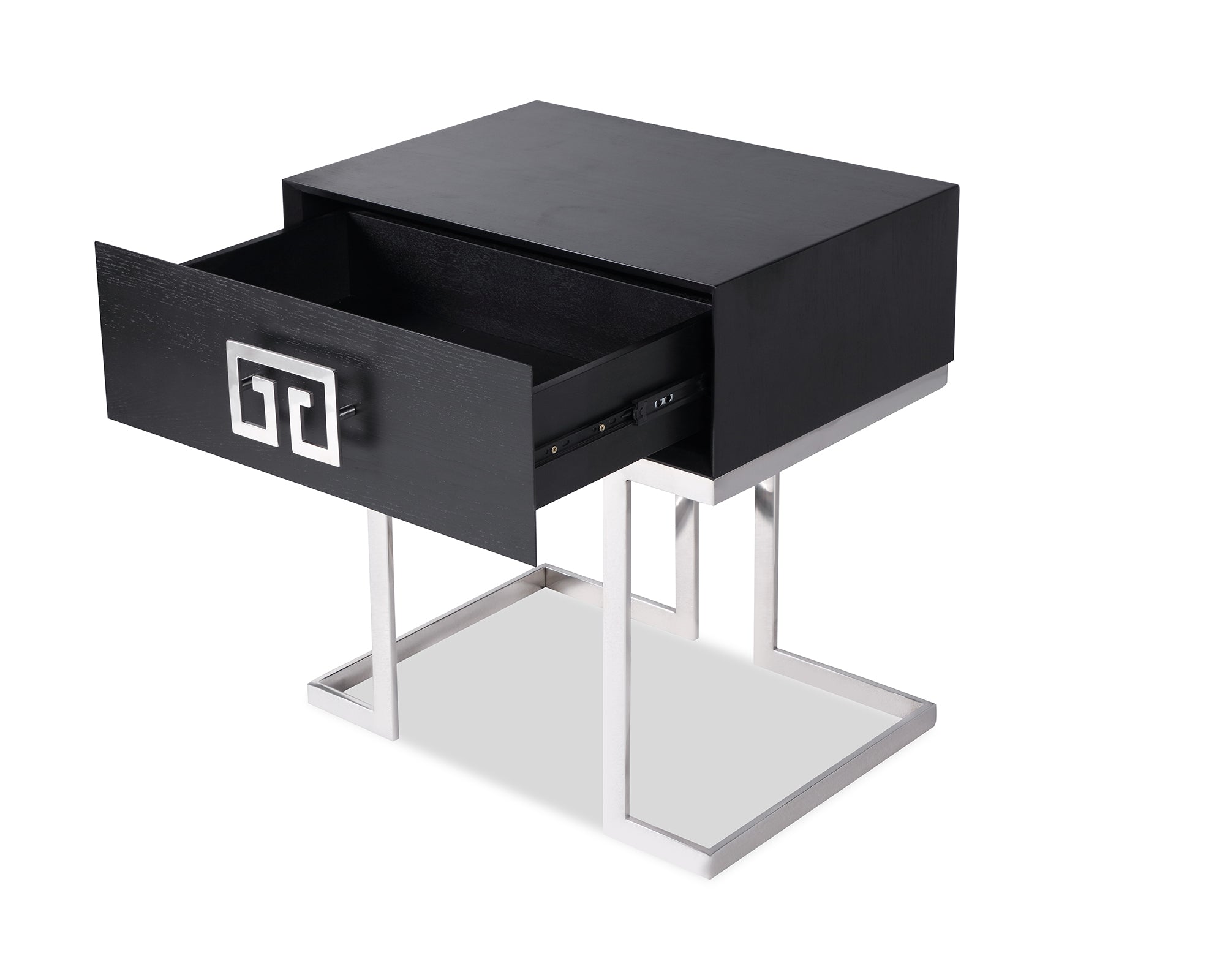 Nobbu Bedside Table - Stainless Steel