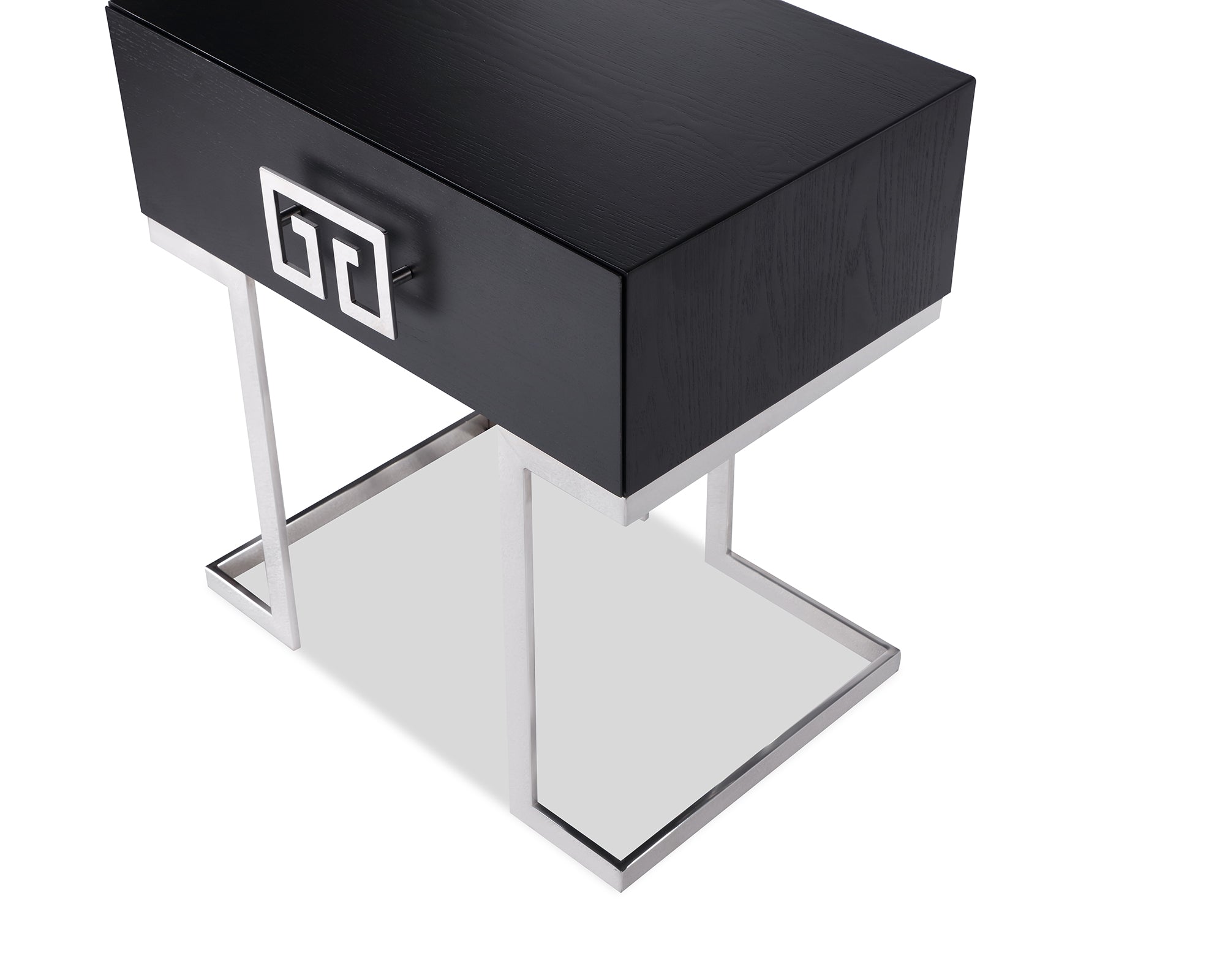 Nobbu Bedside Table - Stainless Steel