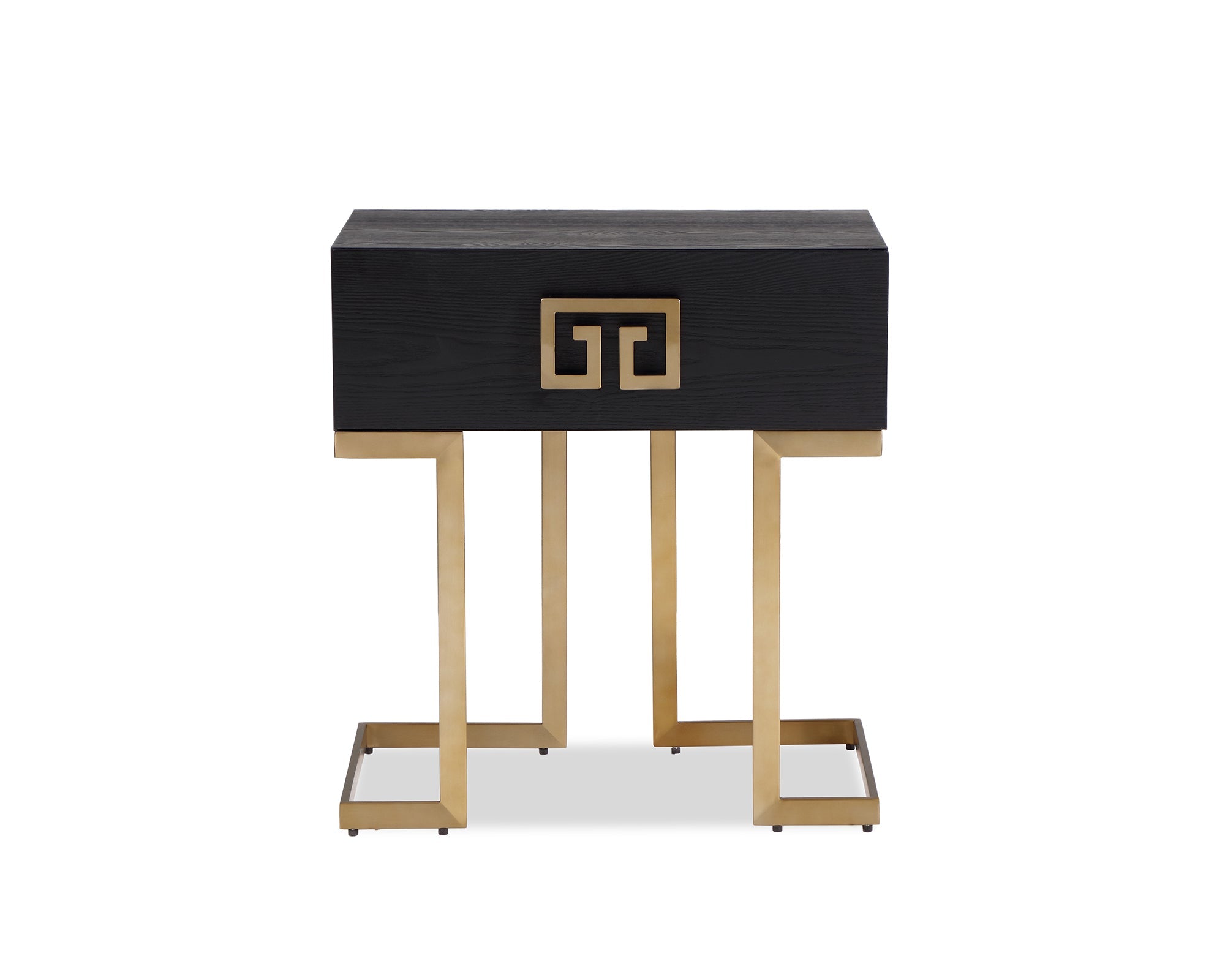 Nobbu Bedside Table - Brushed Brass