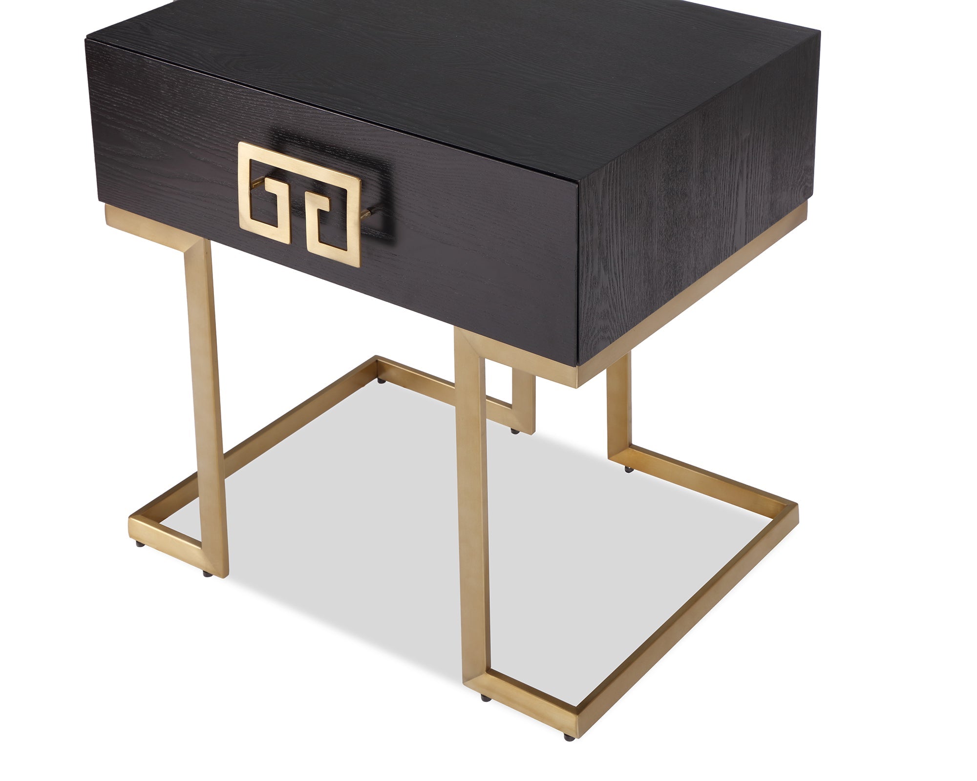 Nobbu Bedside Table - Brushed Brass