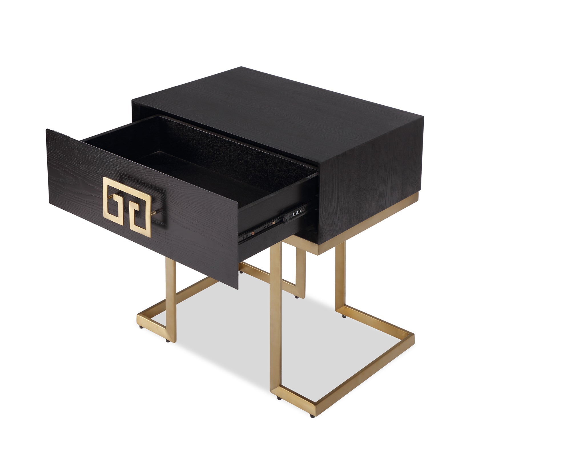 Nobbu Bedside Table - Brushed Brass