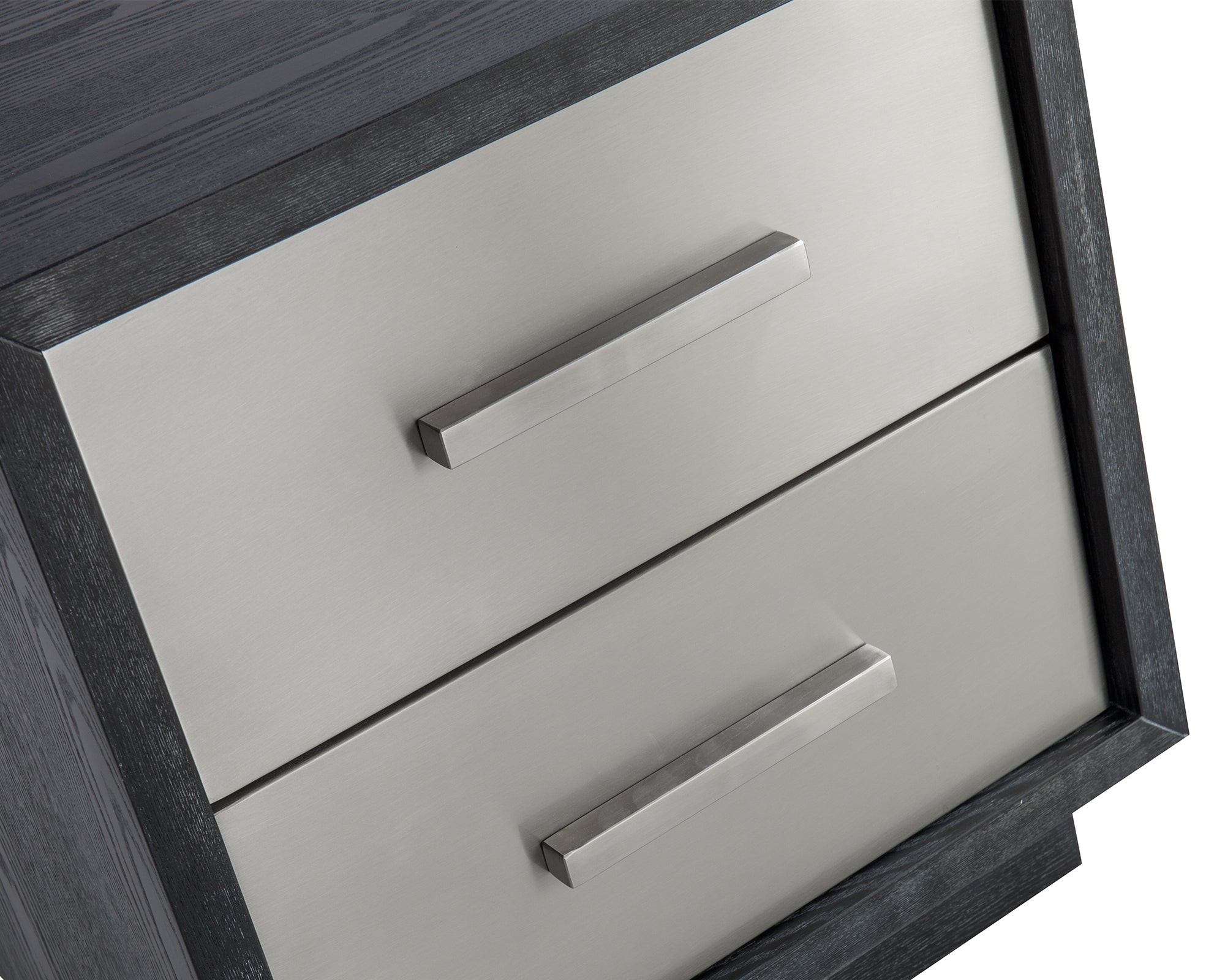 Camden Bedside Table I - Brushed Stainless Steel
