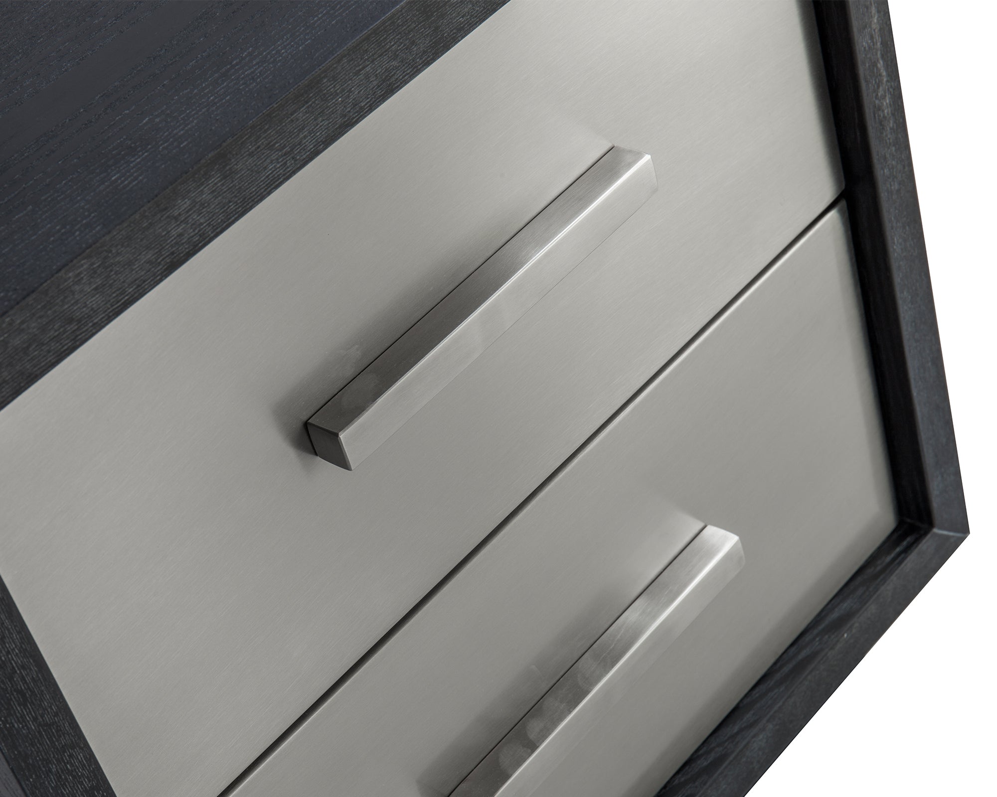Camden Bedside Table I - Brushed Stainless Steel