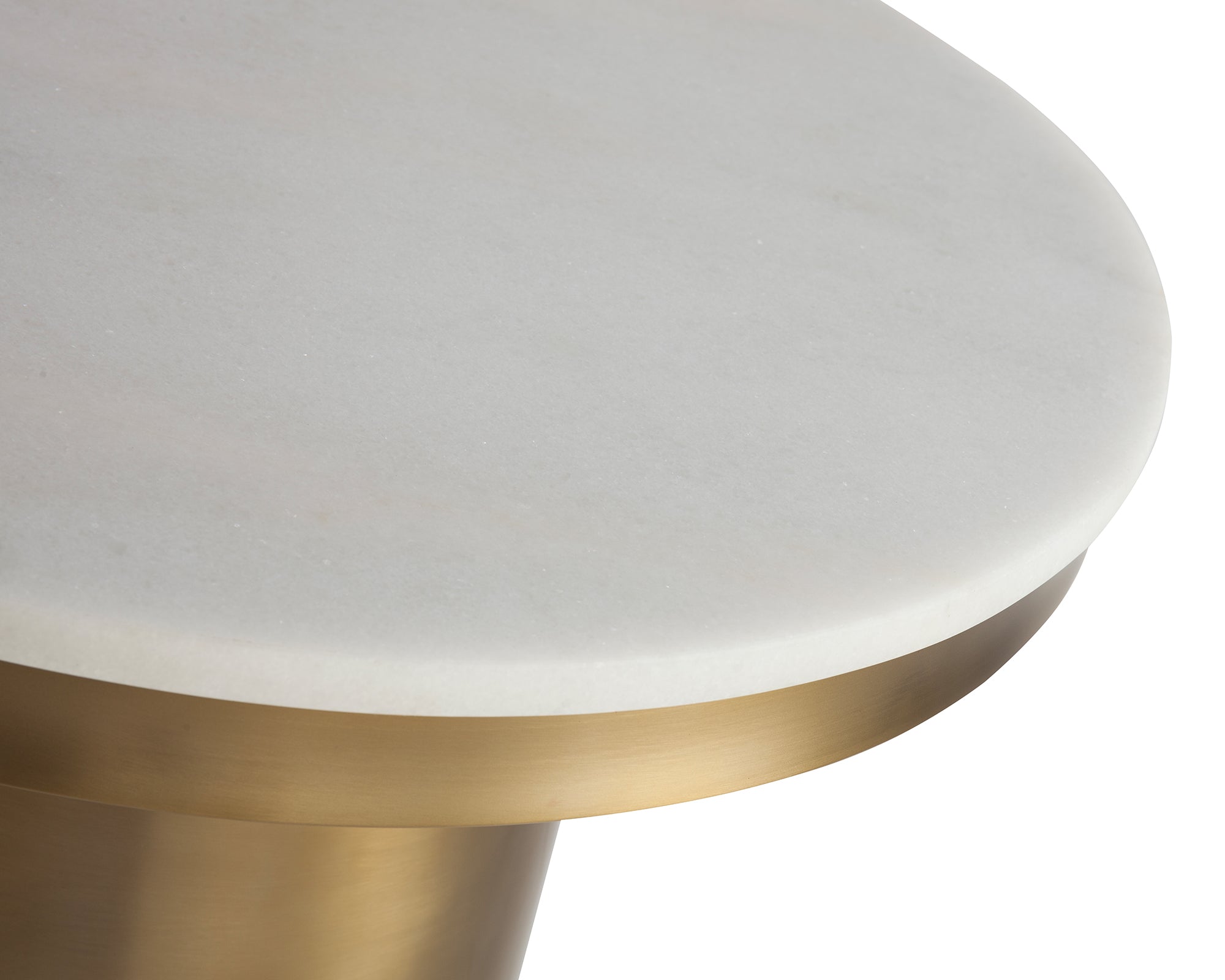 Camden Side Table - White Marble/Brushed Brass