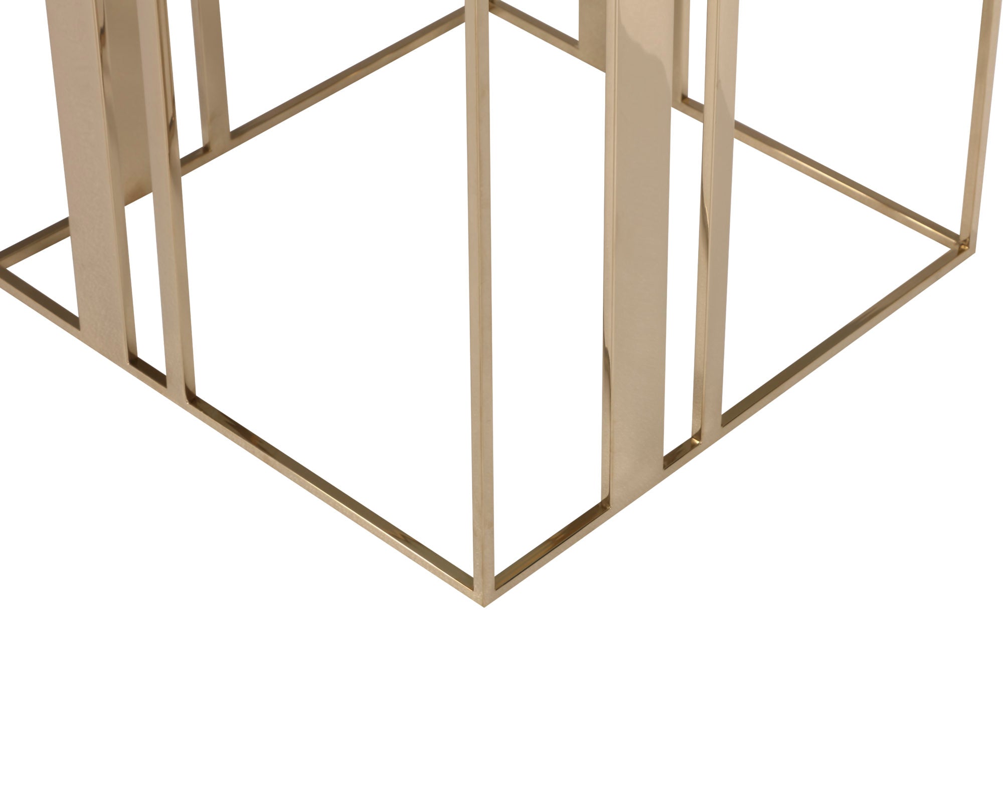 Lafayette Side Table - Glass/Polished Brass