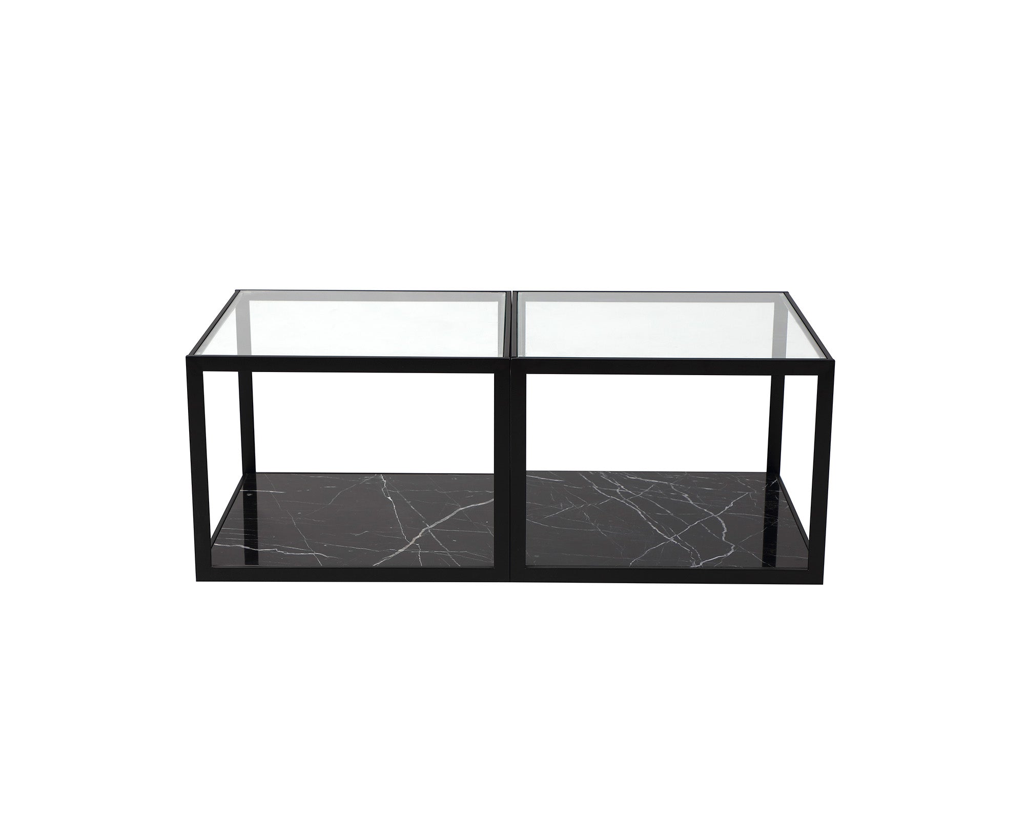 Tamon Coffee Table (set of 2) - Black Marble