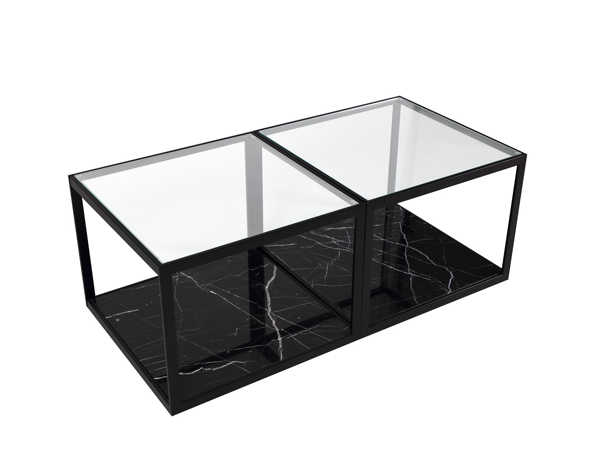 Tamon Coffee Table (set of 2) - Black Marble