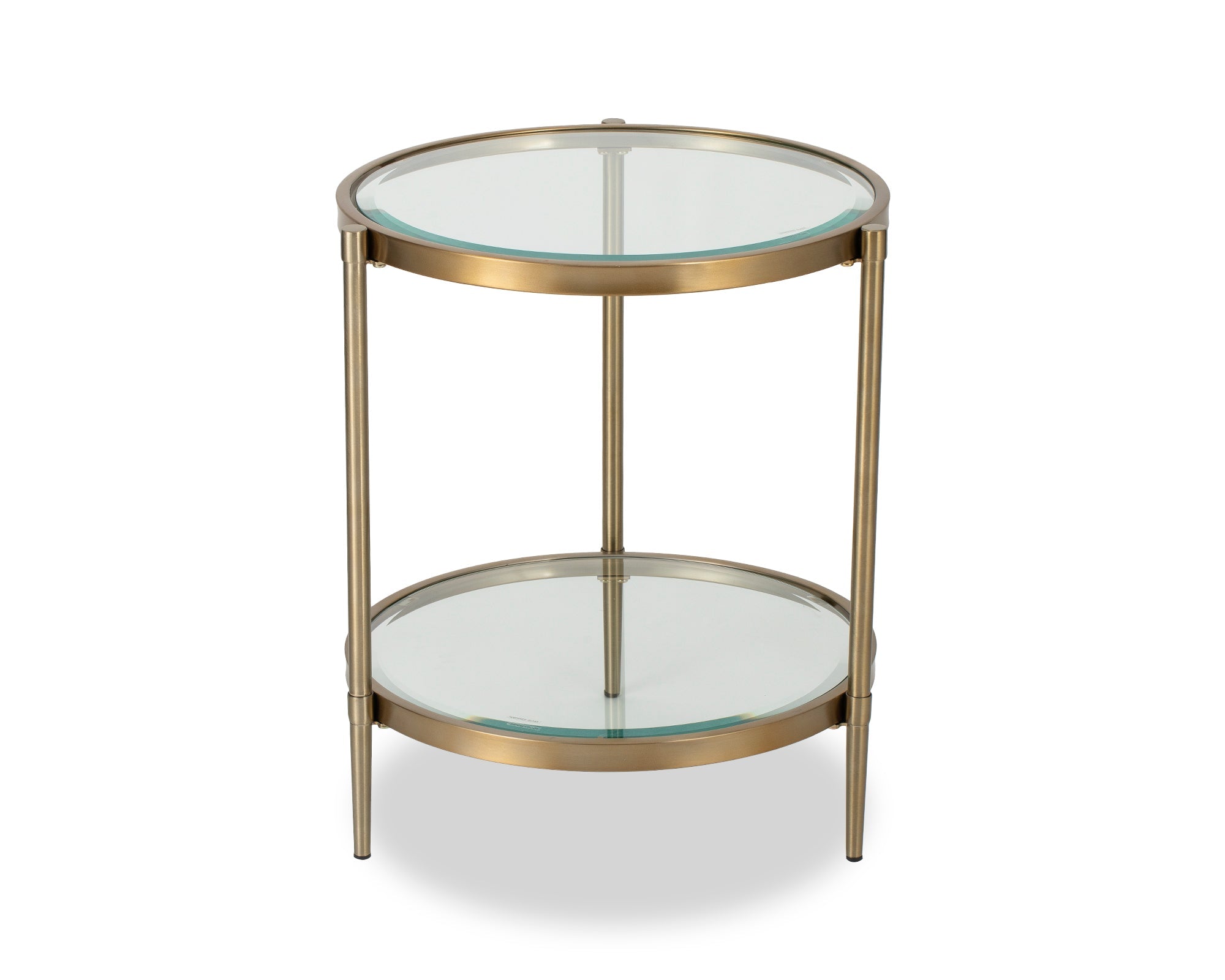 Adlon Side Table - Brushed Brass/Clear Glass