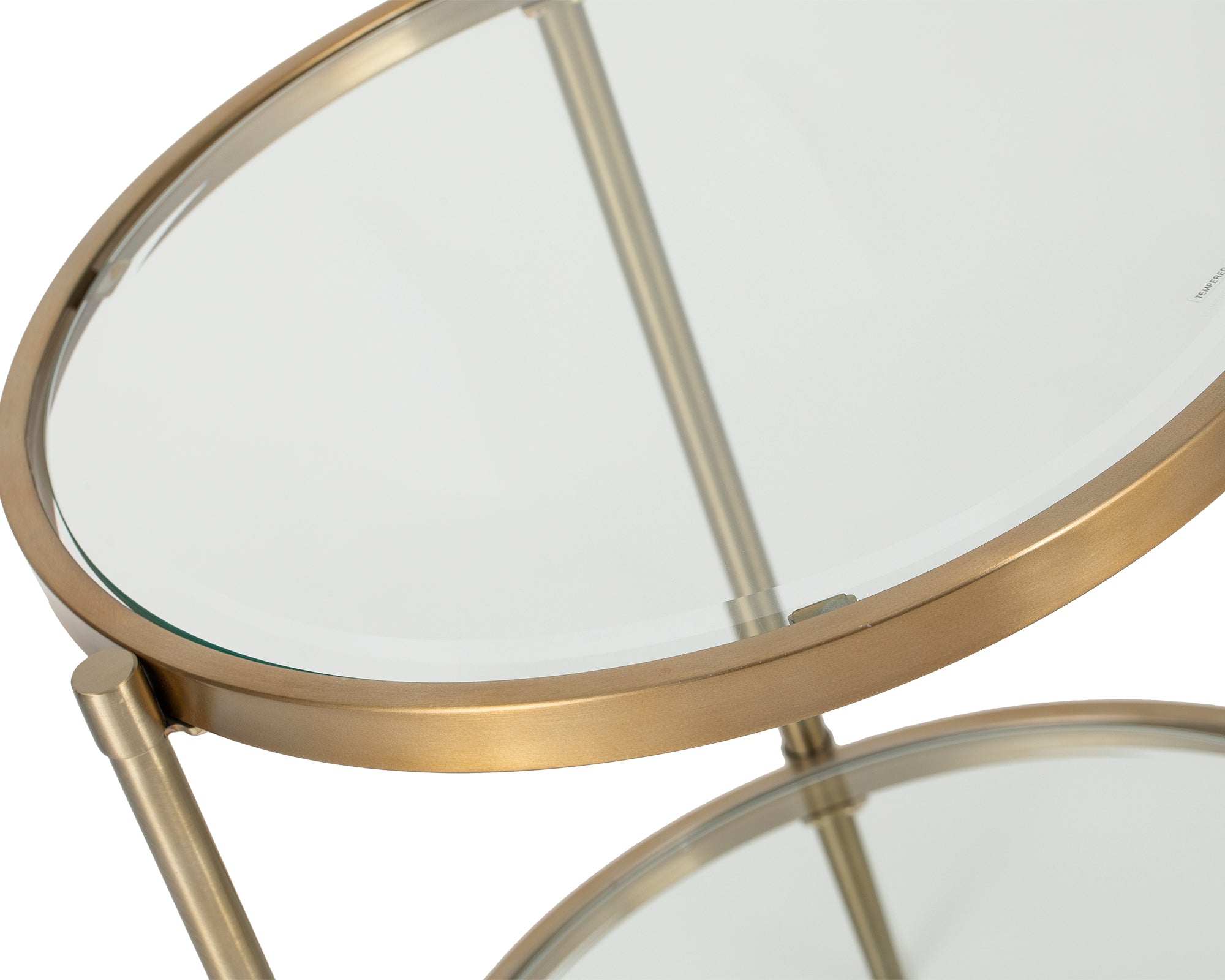 Adlon Side Table - Brushed Brass/Clear Glass