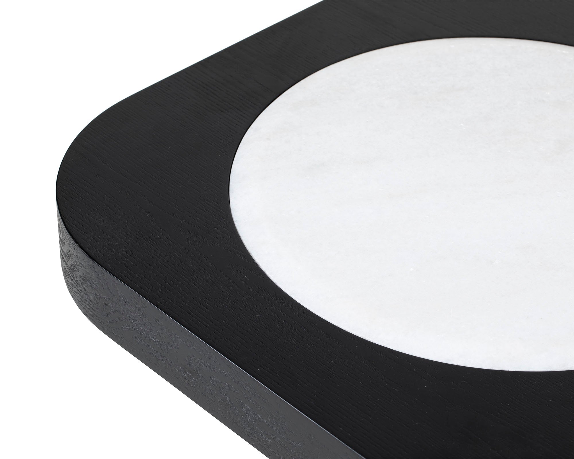 Mythos Side Table - Black Ash Veneer/White Marble