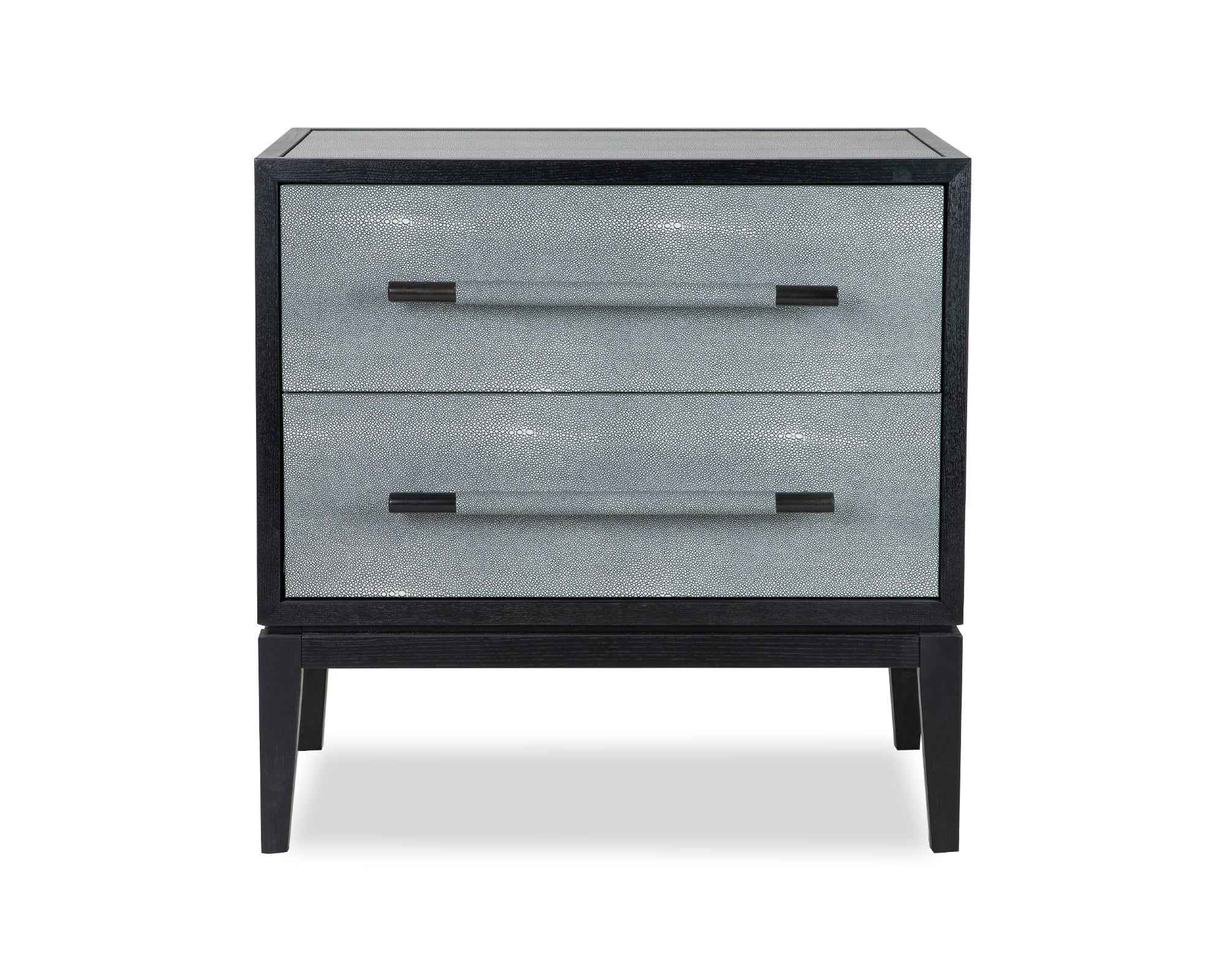 Bologna Bedside Table - Grey Leather Look