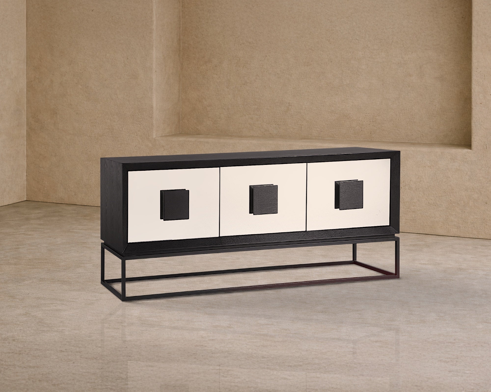 Etna Media Sideboard - Black Ash Venne