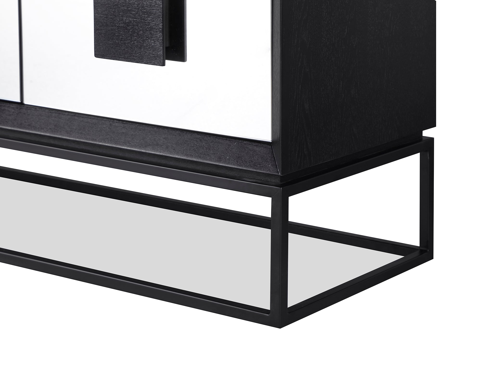 Etna Media Sideboard - Black Ash Venner/Matt Black
