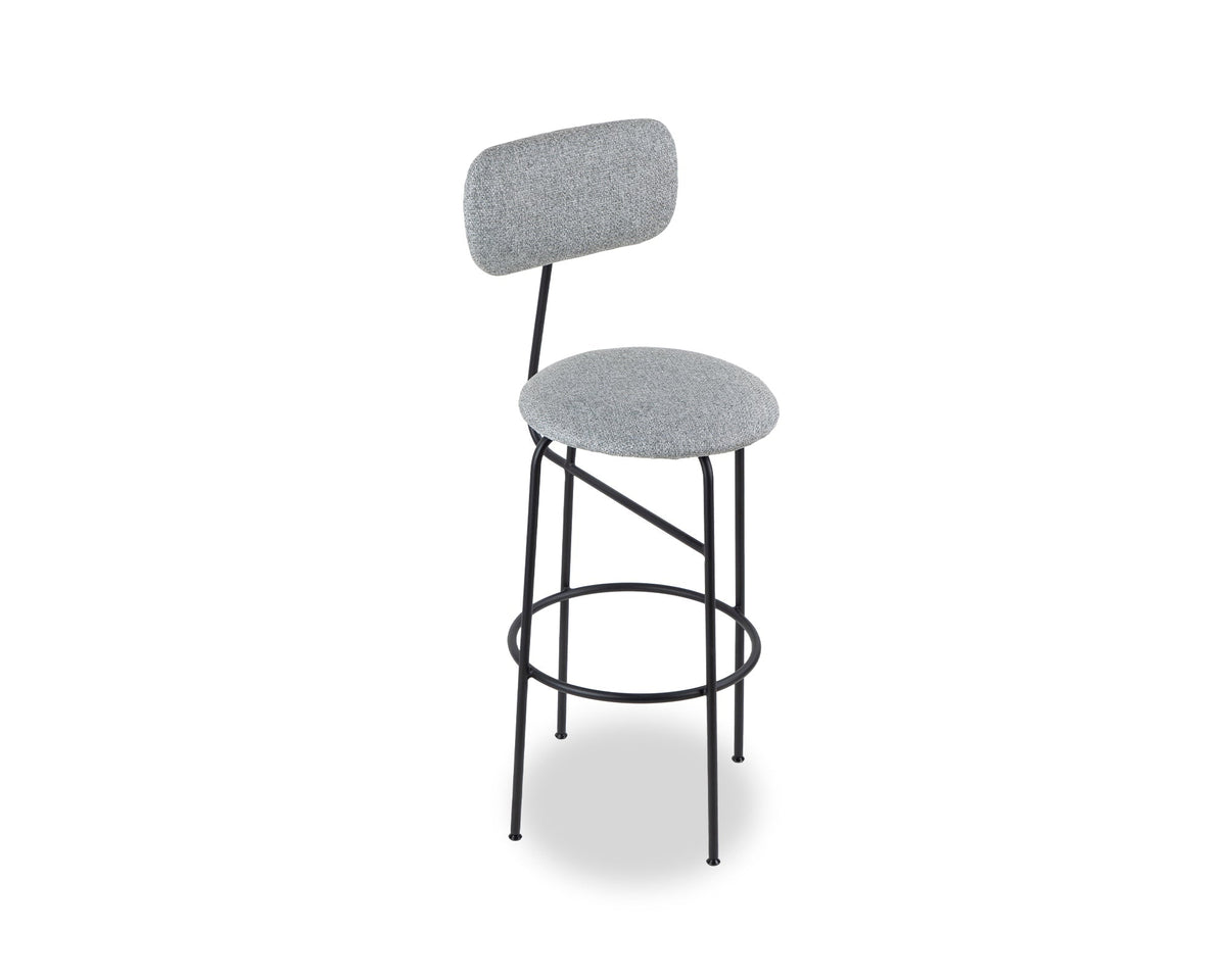 Seclus Bar Stool - Emporio Grey Fabric