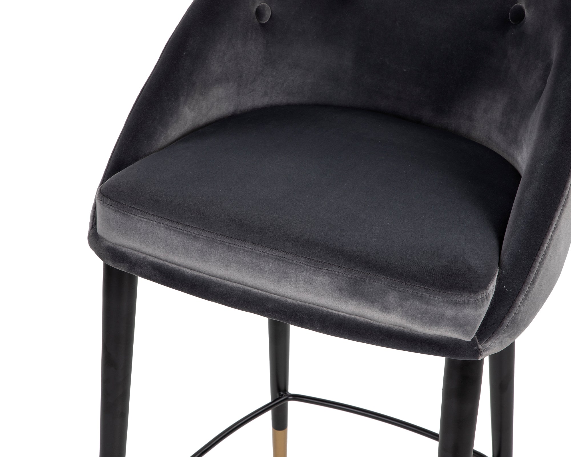 Arden Counter Stool - Gainsborough Nickel Grey Velvet