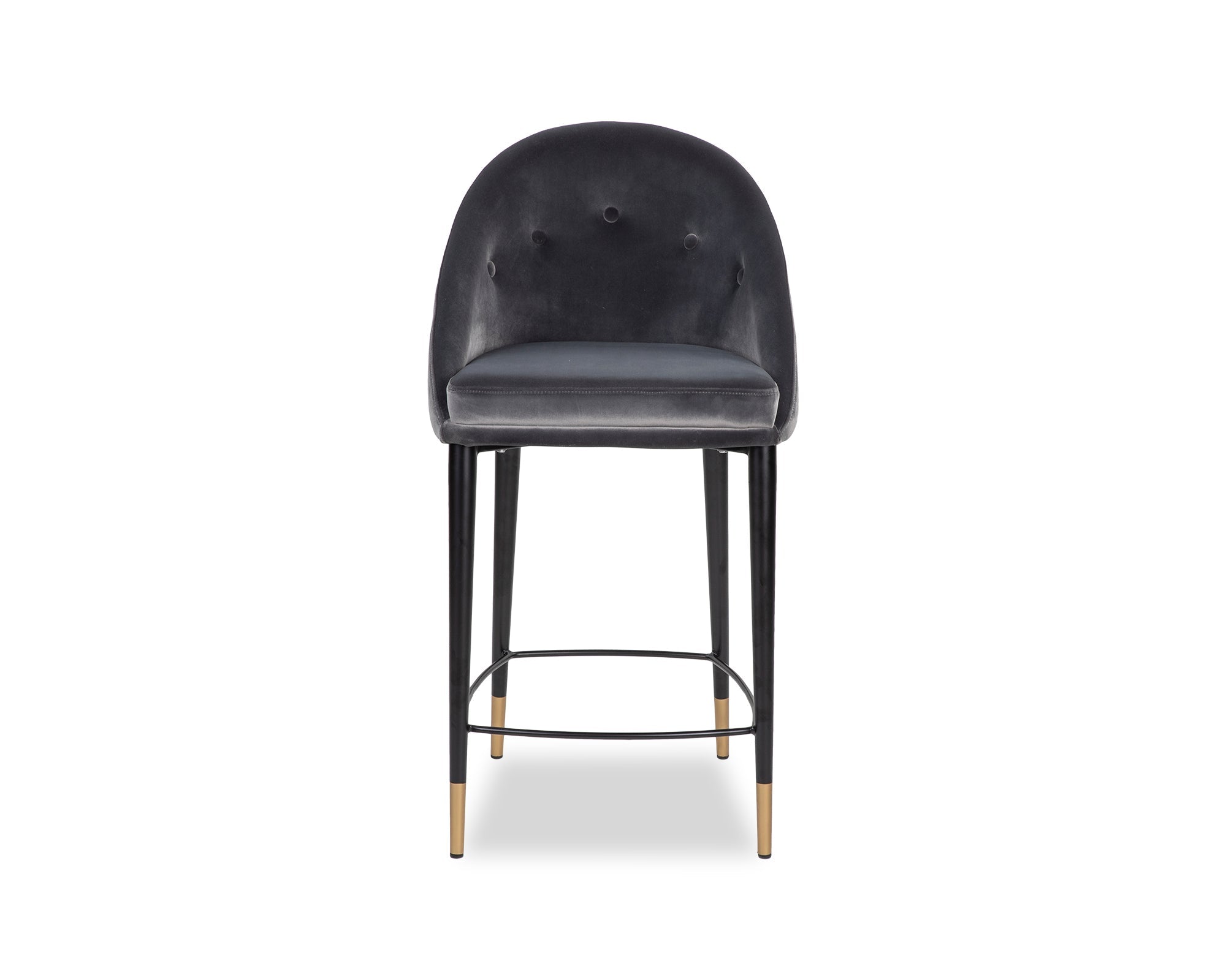 Arden Counter Stool - Gainsborough Nickel Grey Velvet