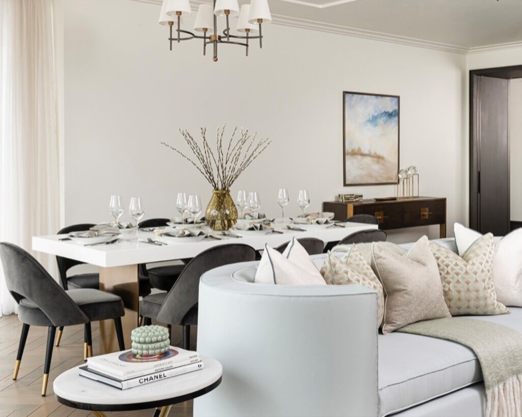 Yves Dining Chair (set of 2) - Kaster II Slate Velvet