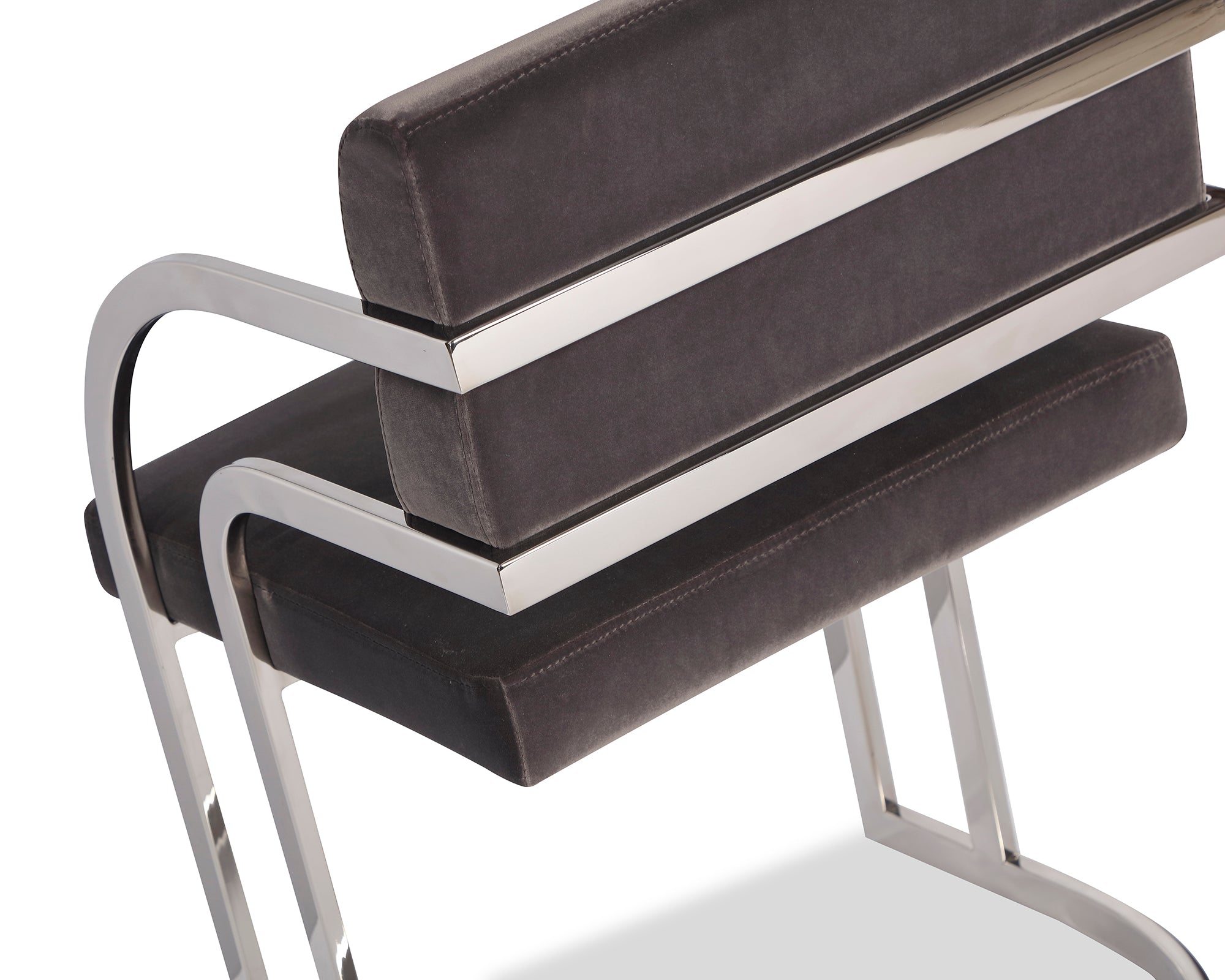 Dylan Dining Chair - Gainsborough Nickel Grey, Stainless Steel