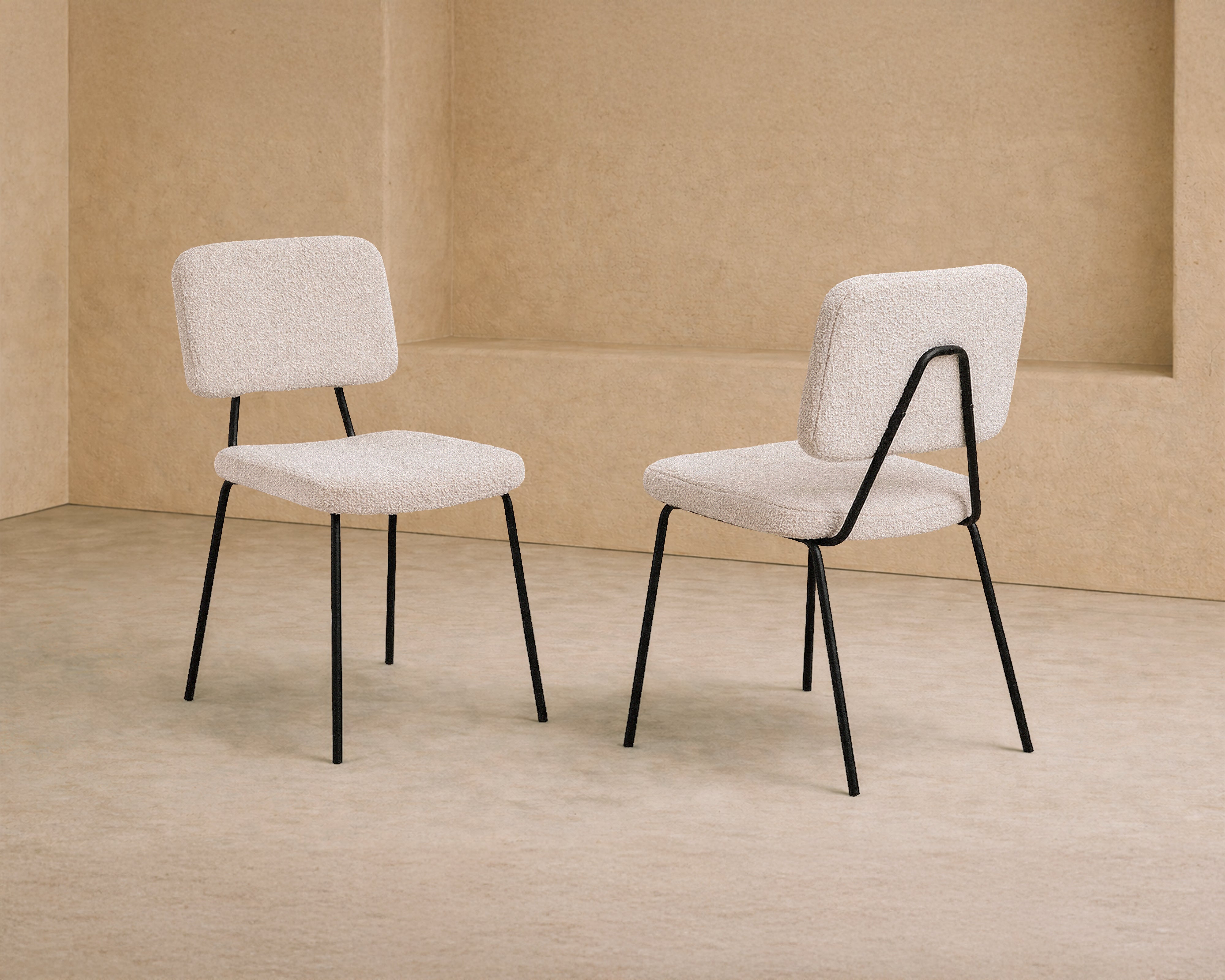 Tatini Dining Chair - Boucle Sand (Set of 2)