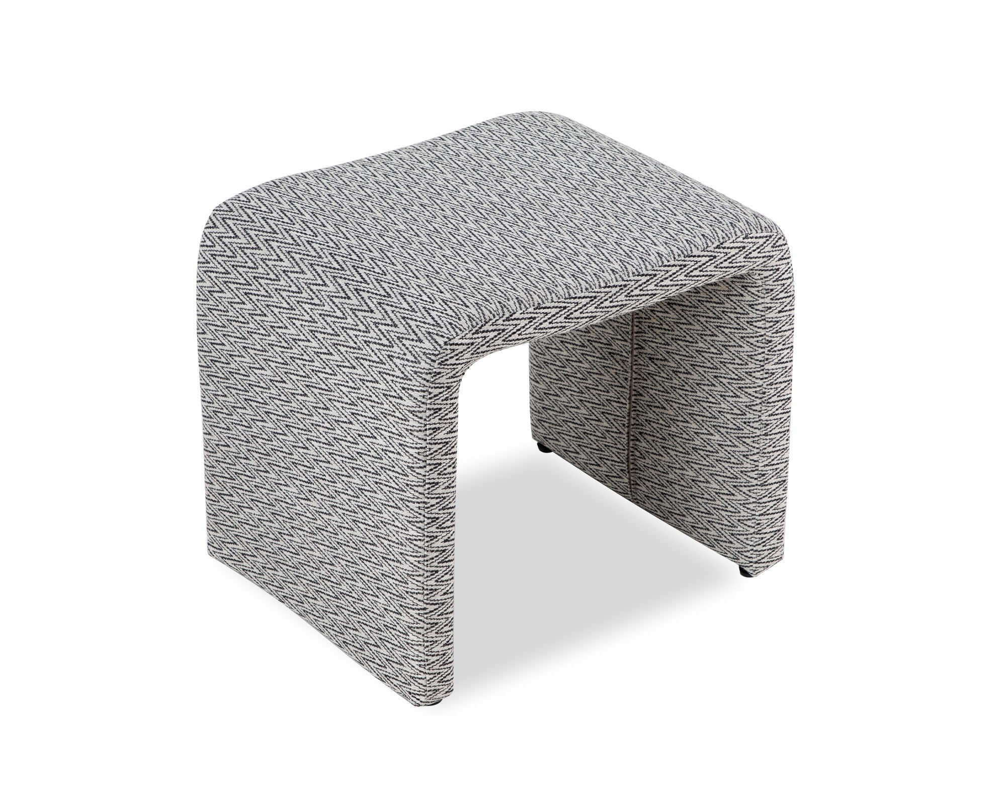 Mahak Low Stool - Emporio Pattern Fabric