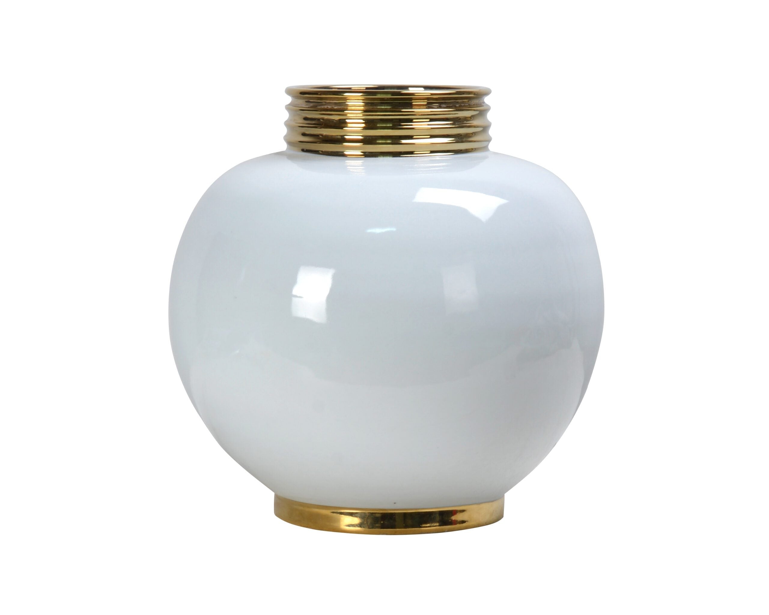 Globus Vase - White and Gold