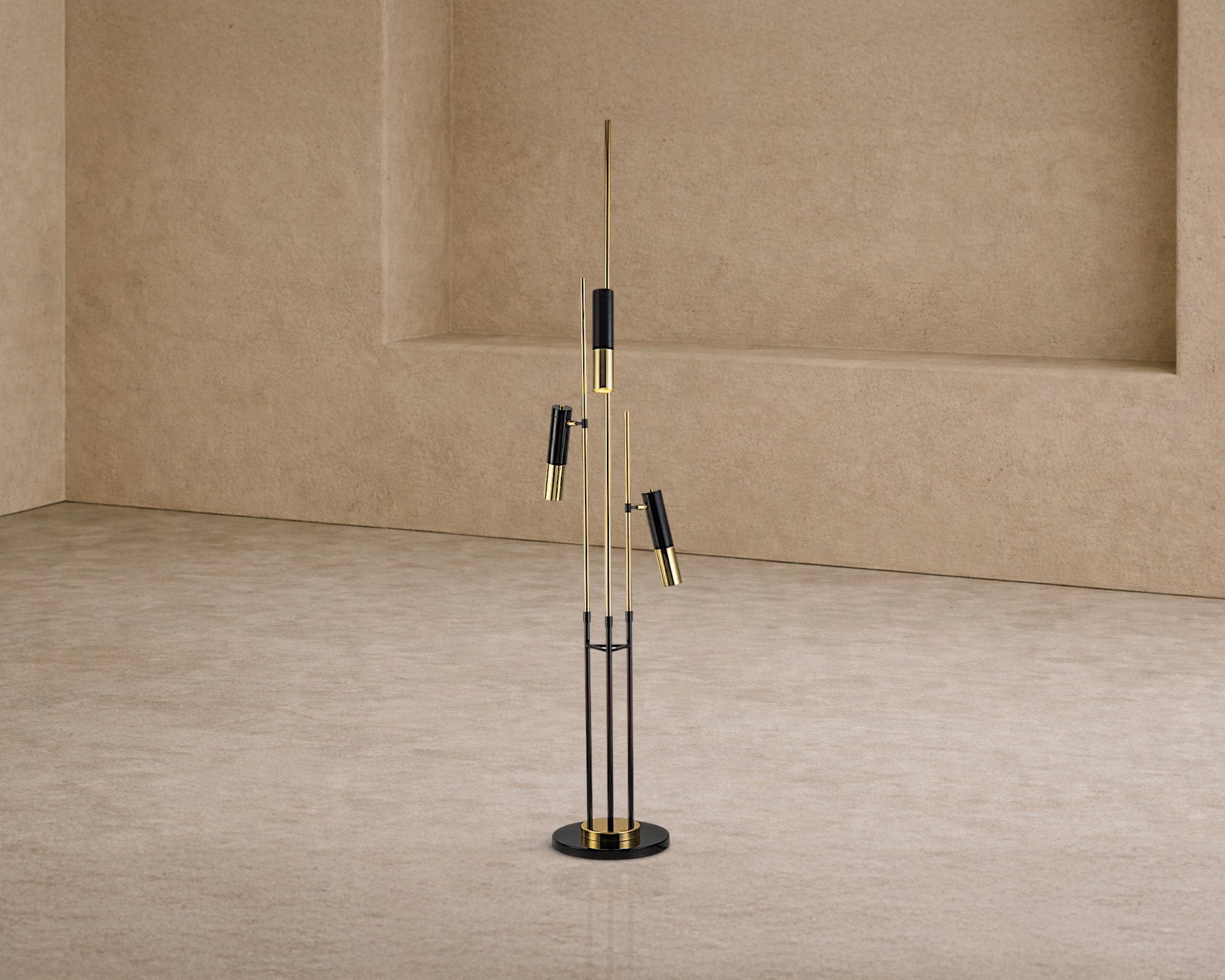 Trevecca Floor Lamp - Gold/Black